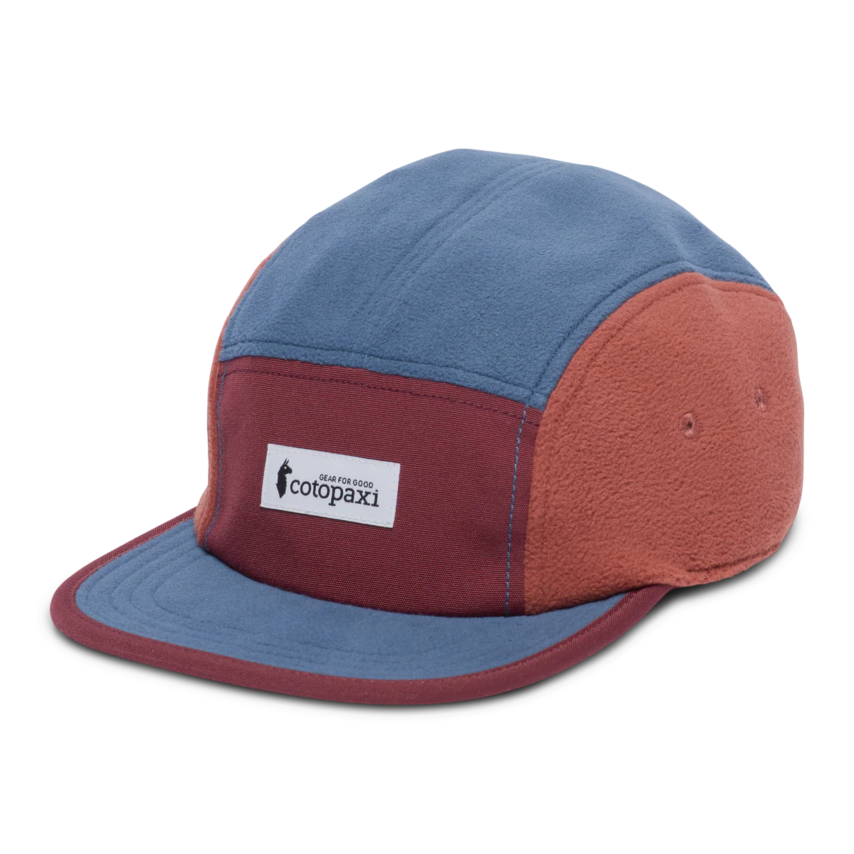 Gorra Unisex Cotopaxi Fleece 5-Panel Hat Color Azul Rojo