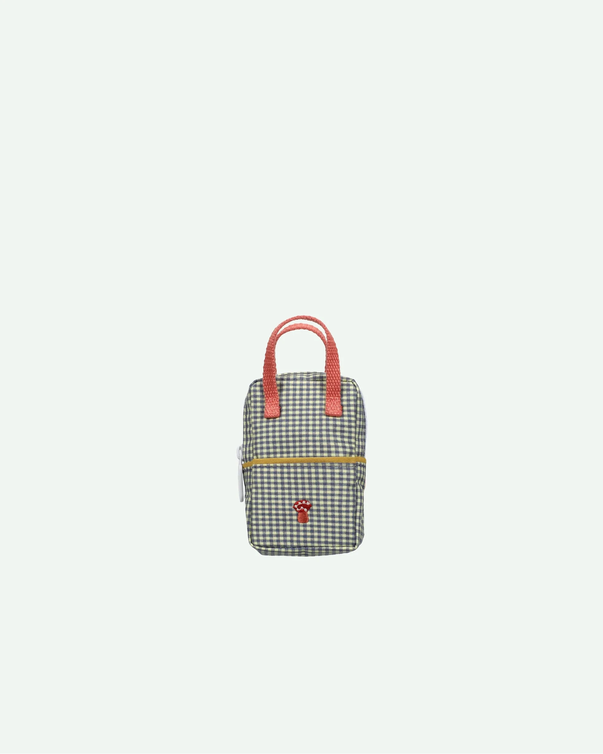 Mini Mochila De Juego • estampado de cuadros azul medianoche + luna •