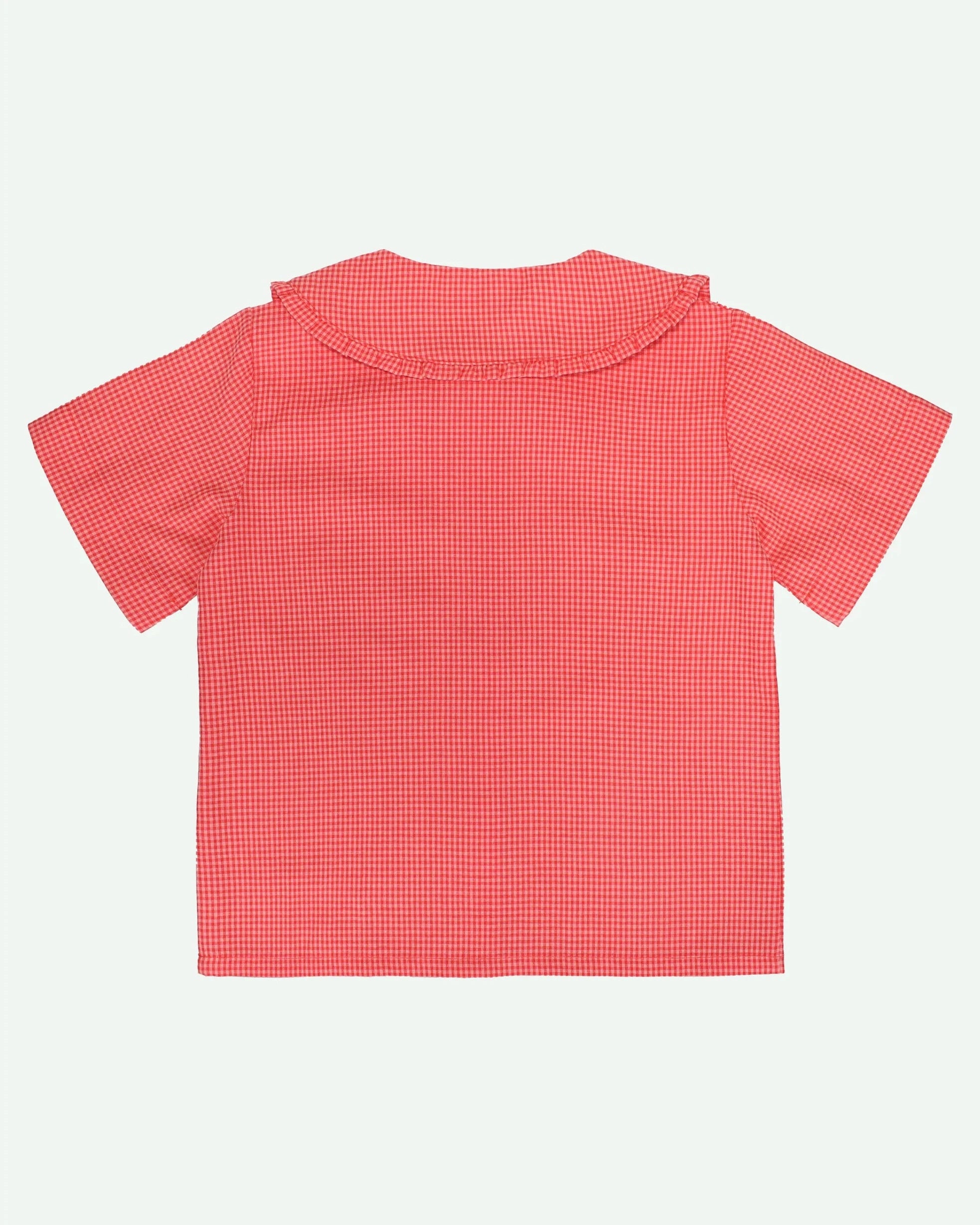 Camisa Sticky Lemon • flor de cuadros vichy + rosa
