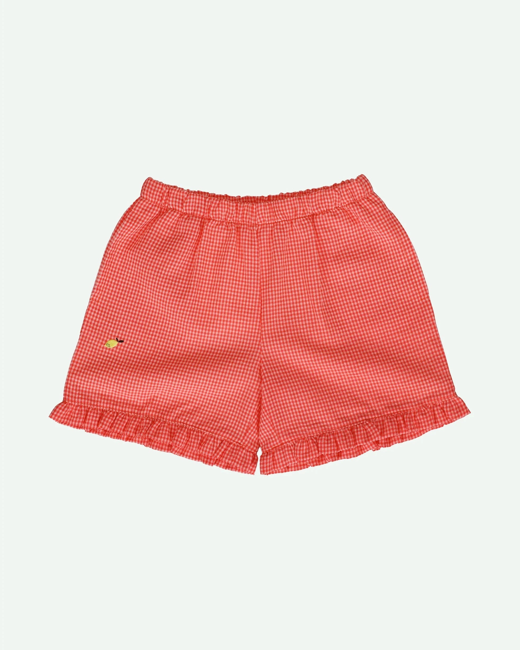 Shorts • Lemon tree • Gingham flower + Rose•