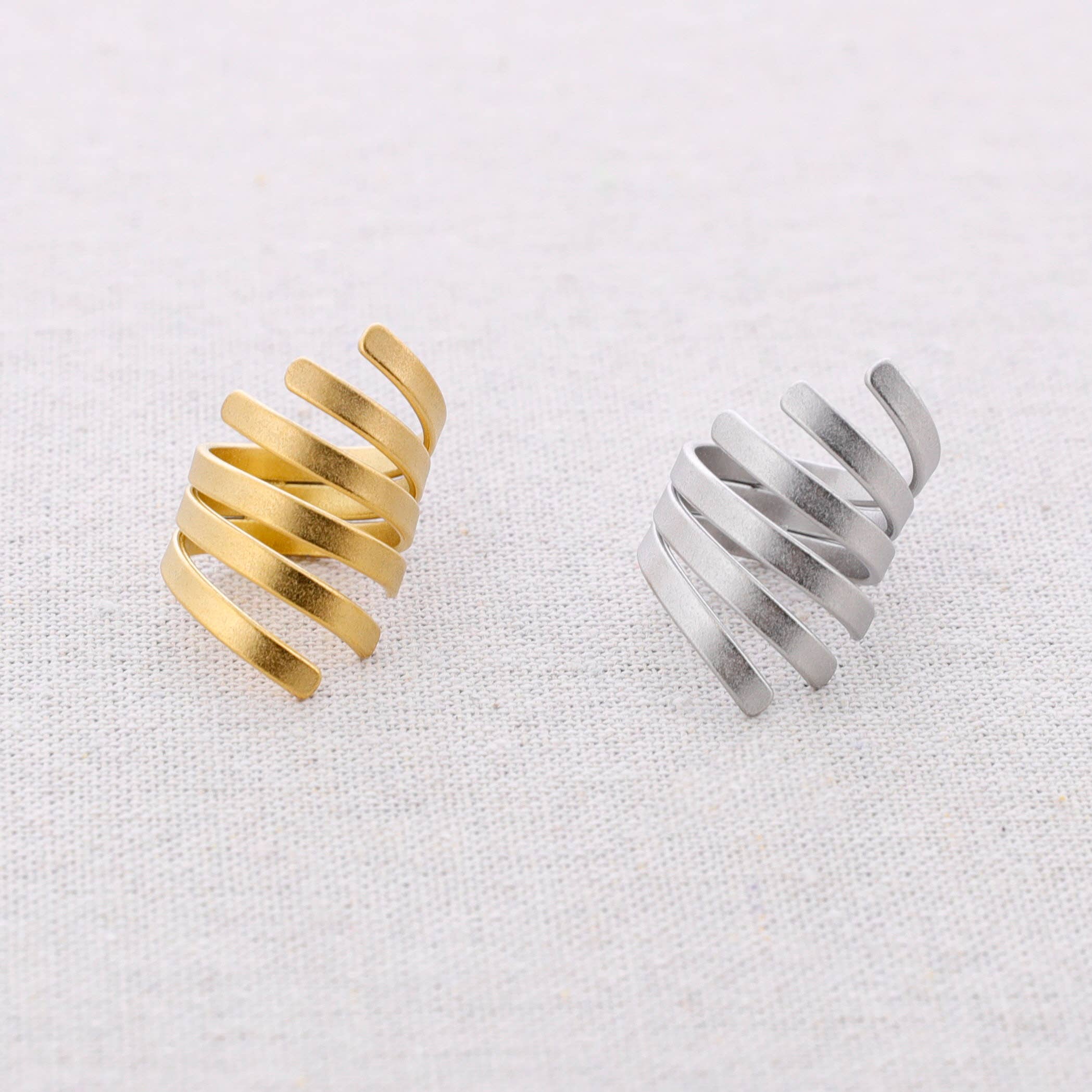 Anillo Acero Ramita: Dorado