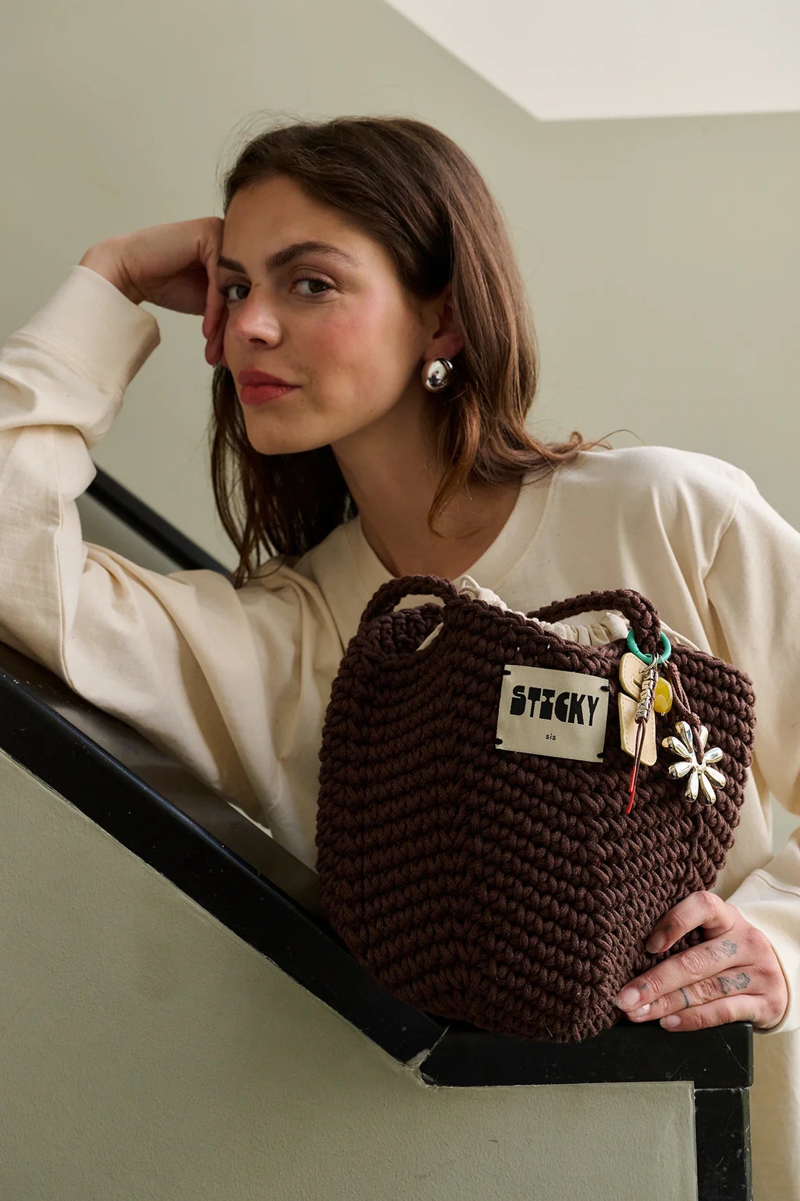 Bolso Sticky Lemon Siss Crochet bag • chocolate •