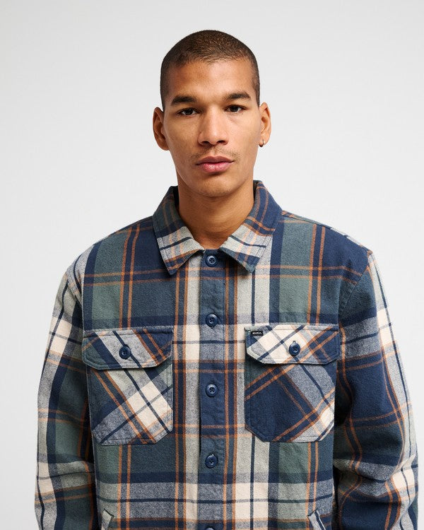 Camisa Acolchada RVCA Flight Risk Azul Para Hombre