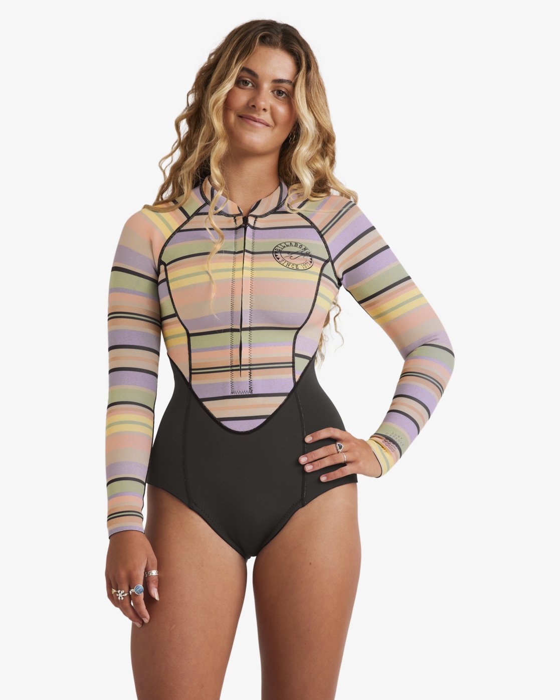 Traje de Surf con Cremallera en el Pecho 2/2 Salty Dayz Natural Light para Mujer