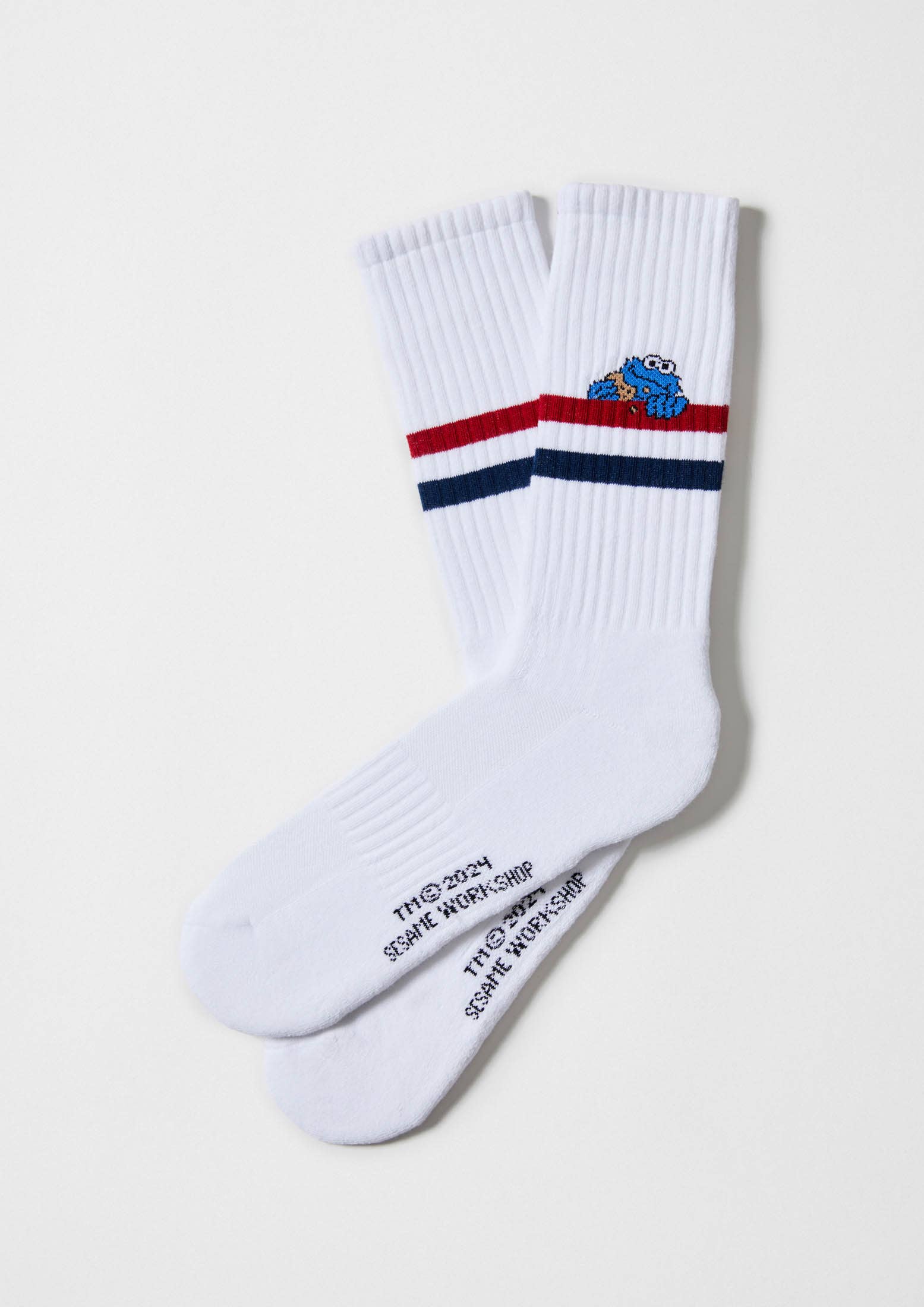 Calcetines BeSesameStreet Cookie Monster Street - 100% Organic Cotton Blanco