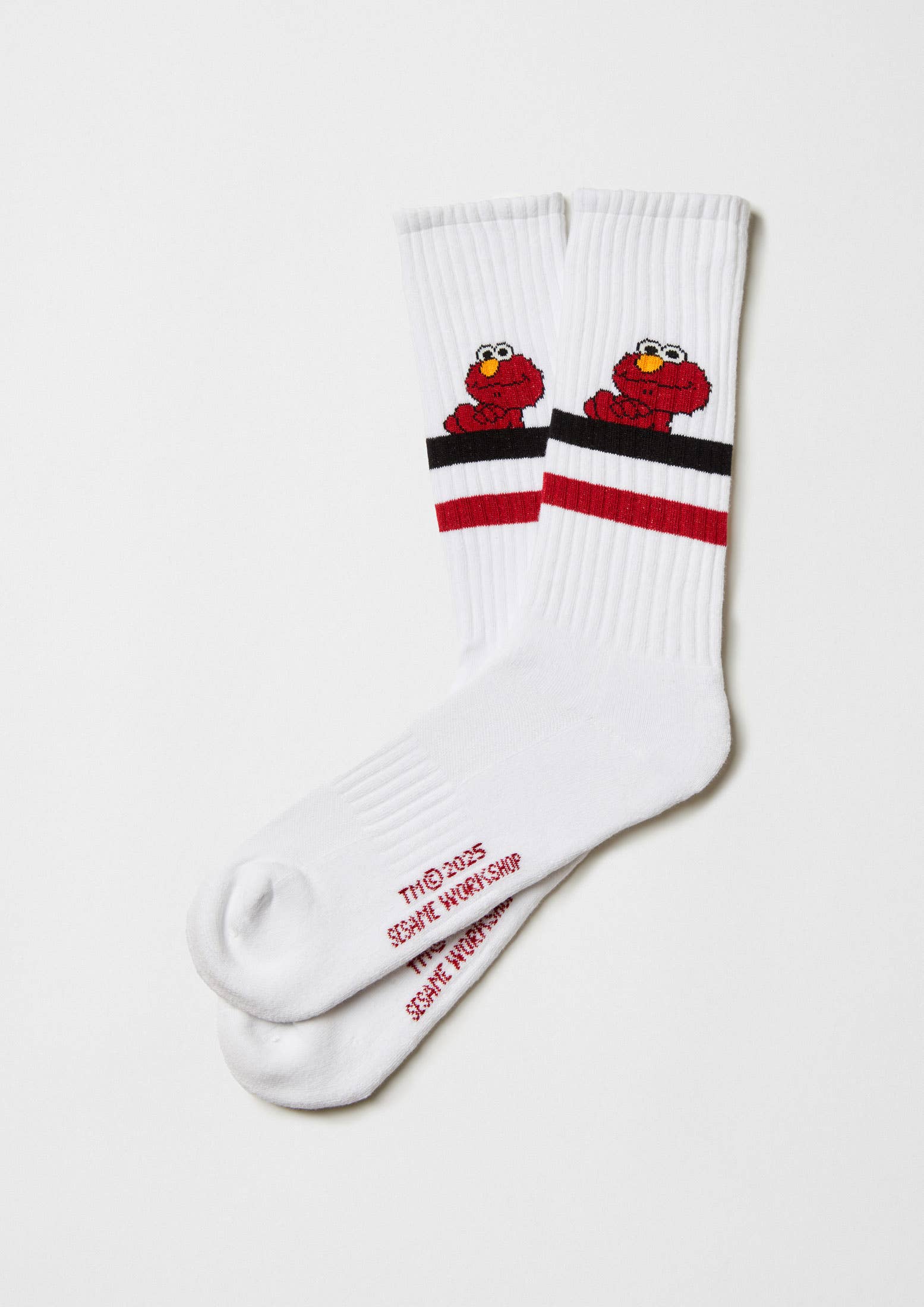 BeSesameStreet Elmo Street - 100% Organic Cotton Socks: Blanco / Intl / 41/46