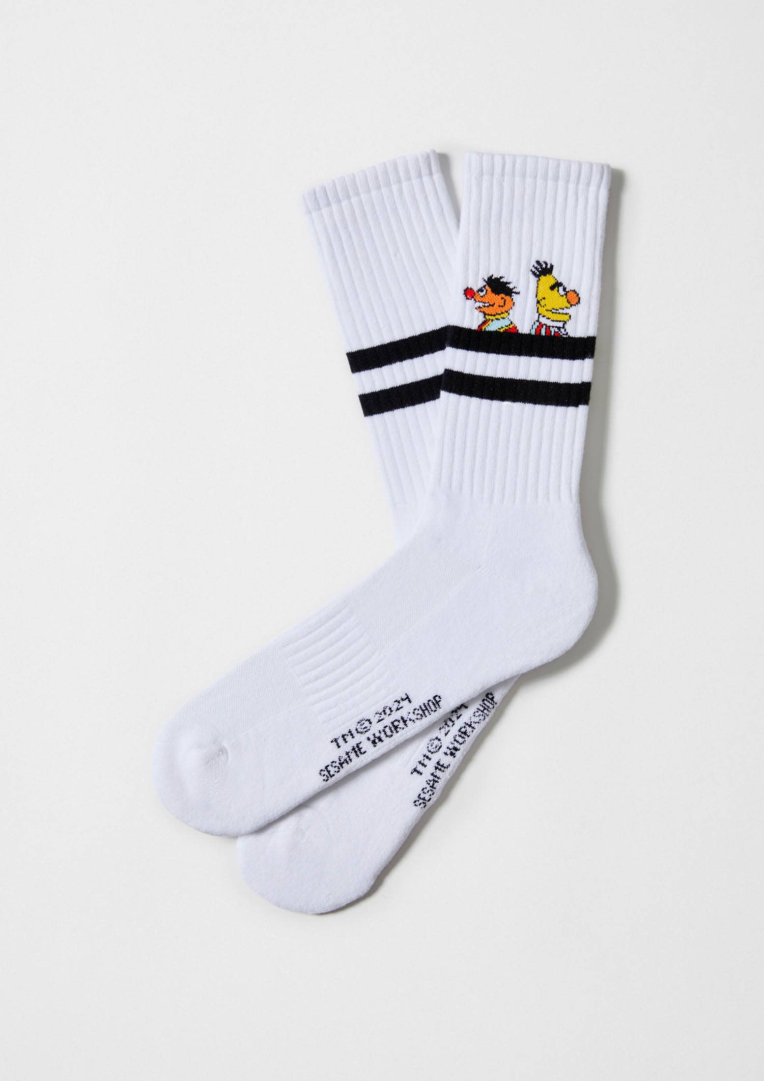 BeSesameStreet Epi & Blas Street - 100% Organic Cotton Socks: Blanco / Intl / 36/40