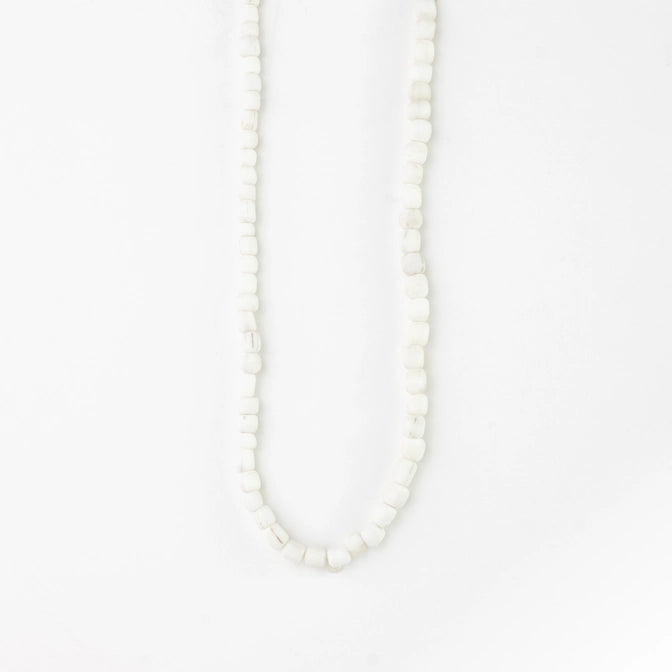 Collar Lokatis Cuentas De Cristal Blanco