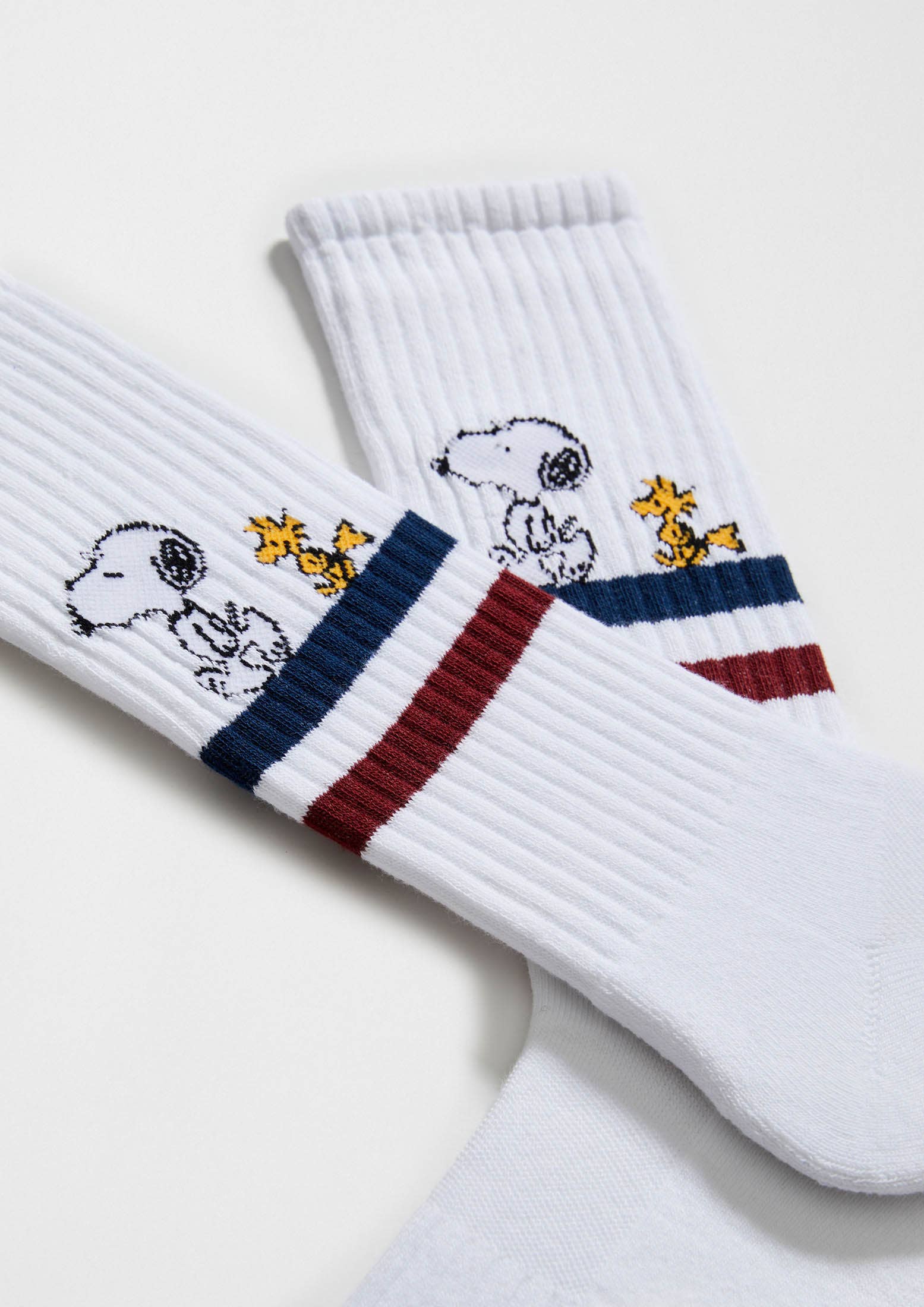 BeSnoopy Stripes Street - 100% Organic Cotton Socks: Blanco / 36/40