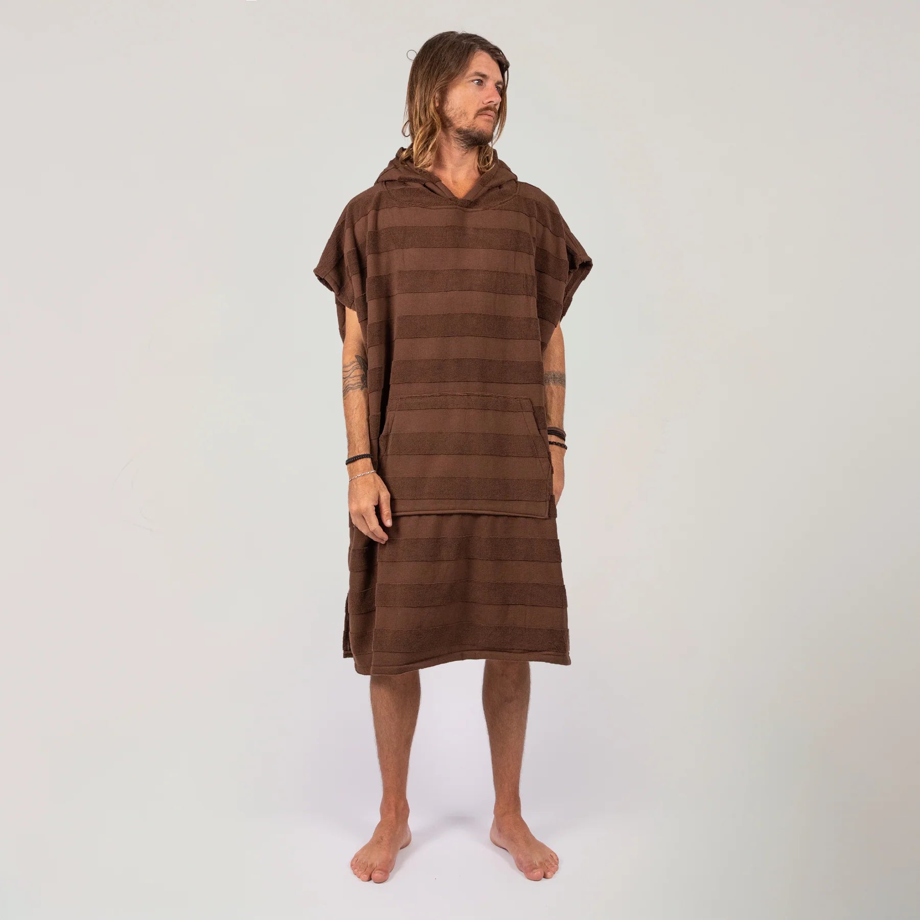 Poncho Ocean Earth Lazy Cacao Para Hombre