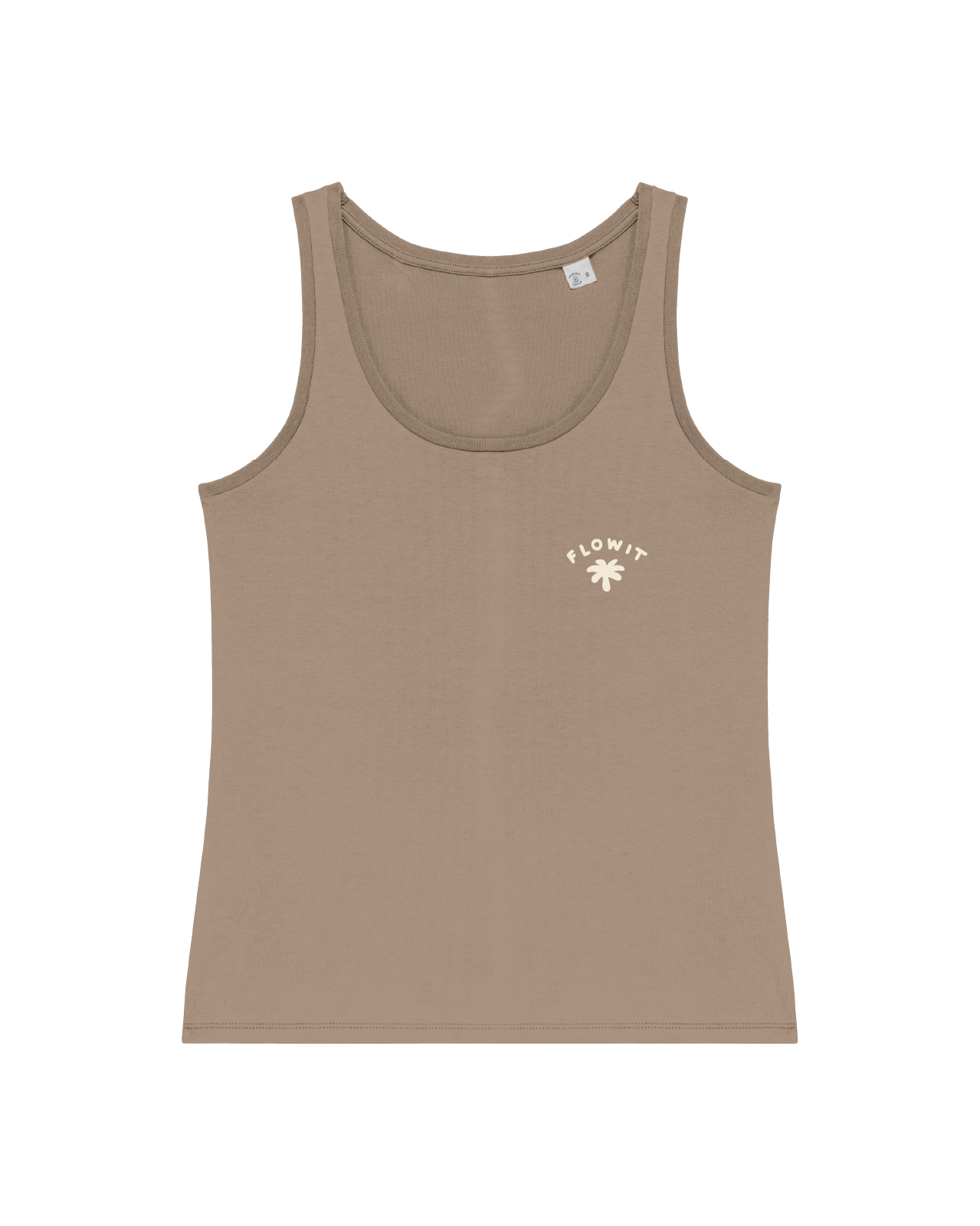 Camiseta Flowit Palm – Beige Bordada