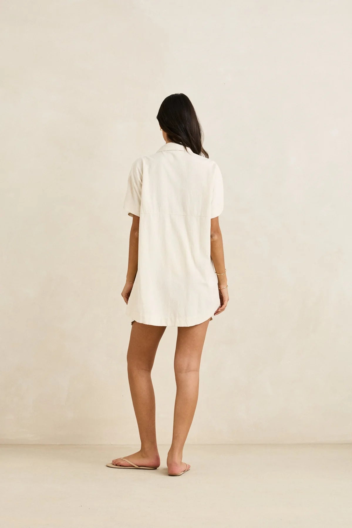 Camisa Vestido RHYTHM Classic Oat Para Mujer