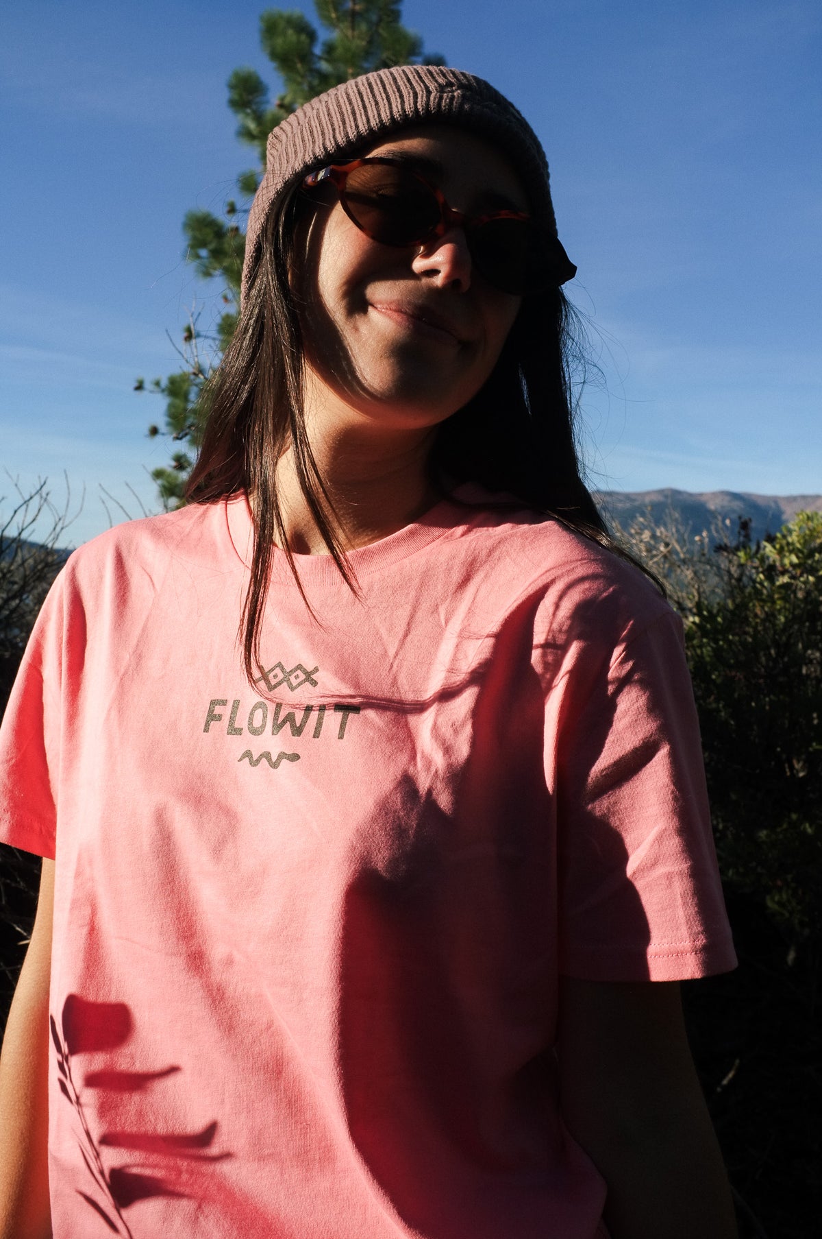 Flowit Camiseta Flowit Northern Wave Rosa Unisex