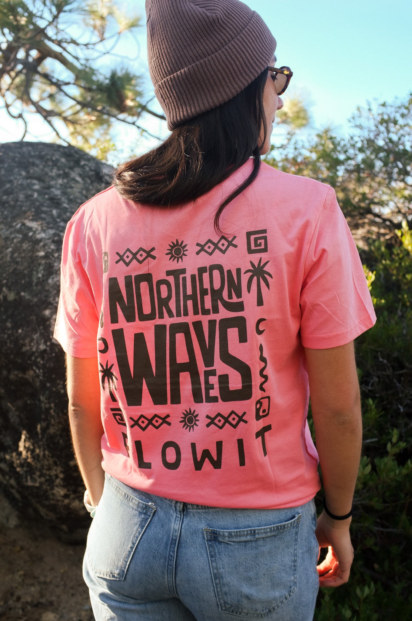 Camiseta Flowit Northern Wave Rosa Unisex