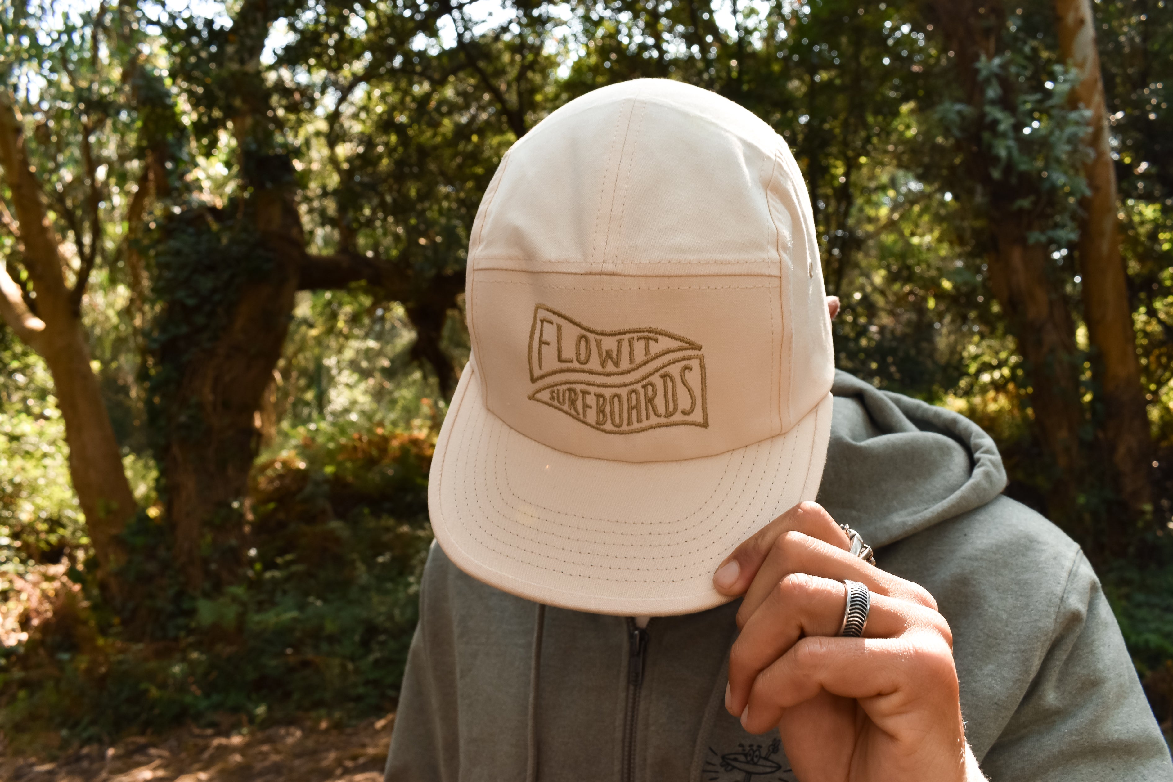 Gorra  5 Paneles Flowit Banderas Beige