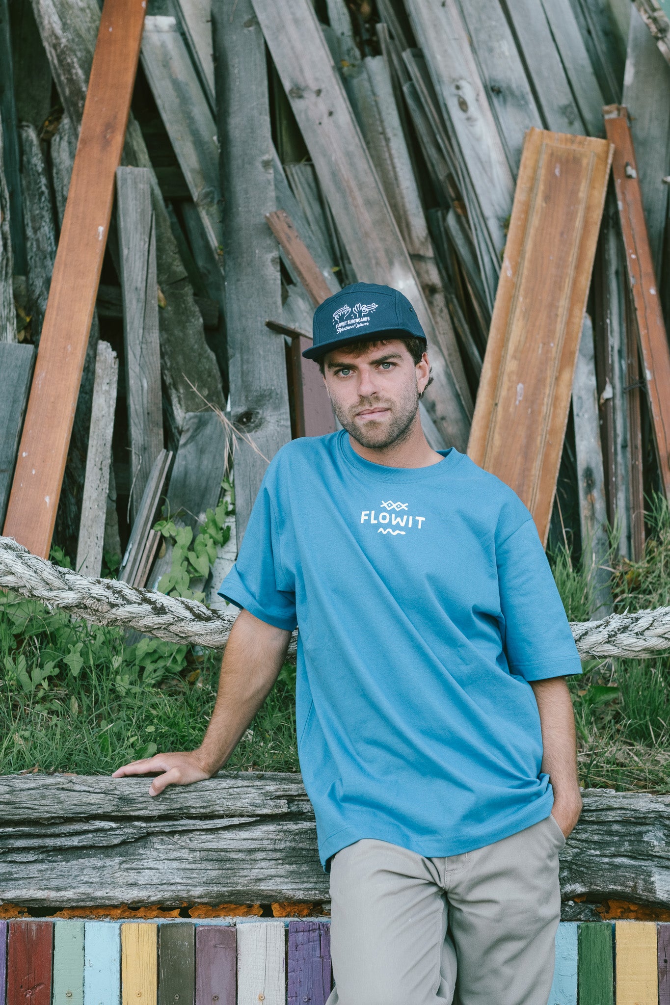 Camiseta Northern Waves Azul Unisex