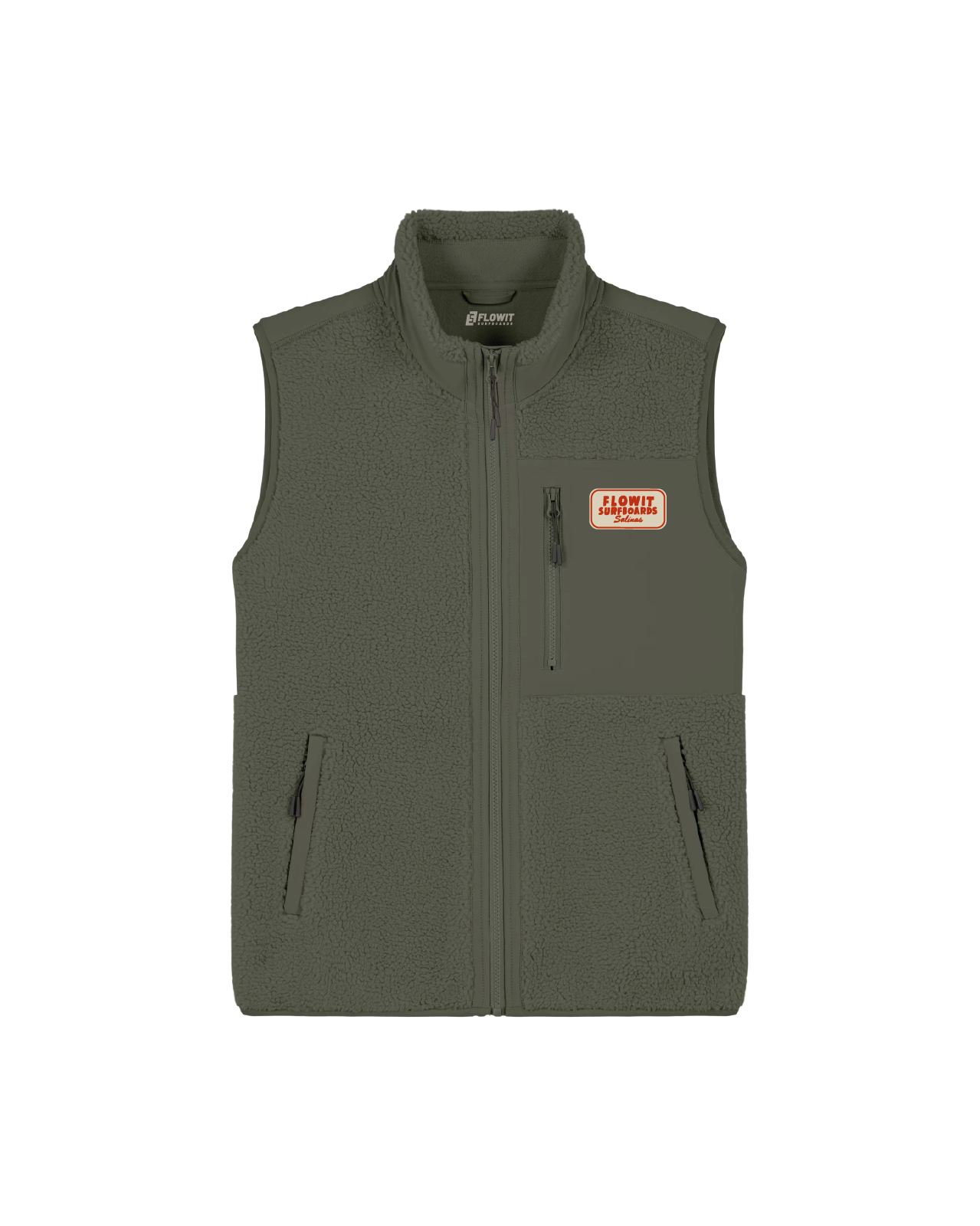 Chaleco Forro Flowit Surfboards Verde Kaki