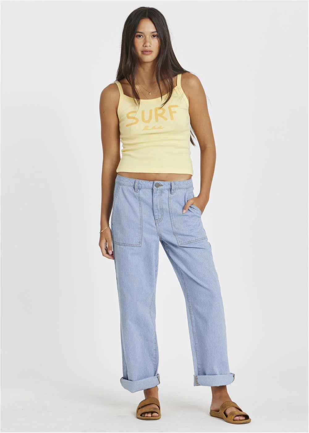 Camiseta De Tirantes Sisstrevolution Sunnyside Tank Amarilla