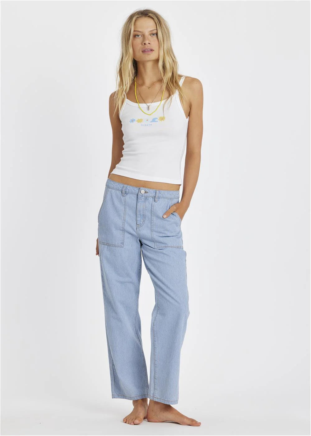 Camiseta De Tirantes Sisstrevolution Sunnyside Tank Blanca