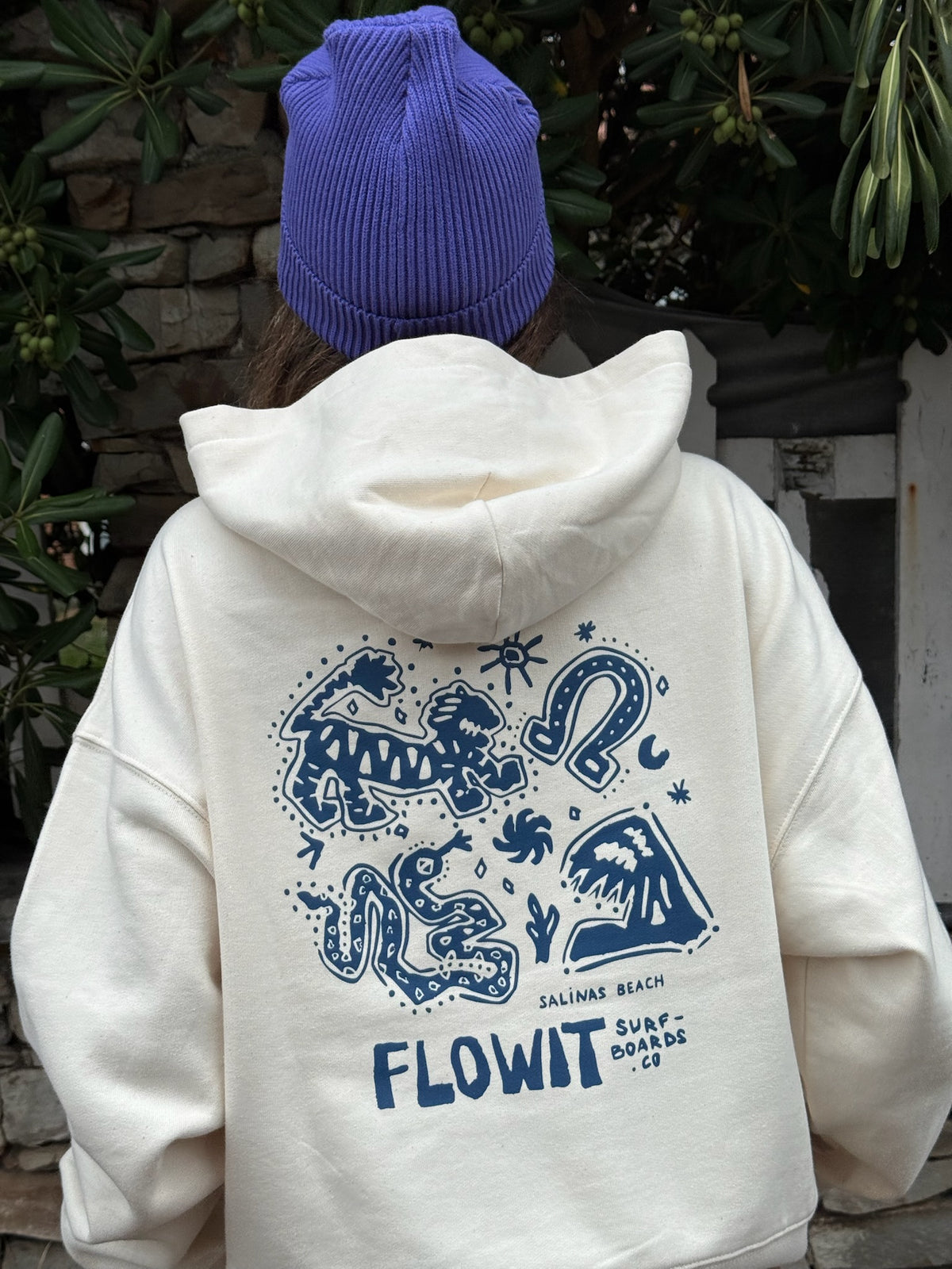 Sudadera Flowit  Good Luck Algodón Reciclado Color Natural