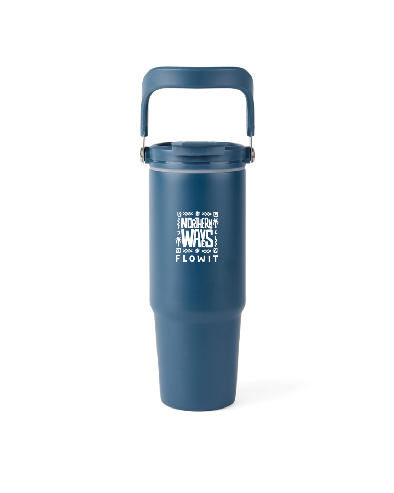 Vaso Termo Flowit RCS De Acero Inoxidable Reciclado Azul  880 ml