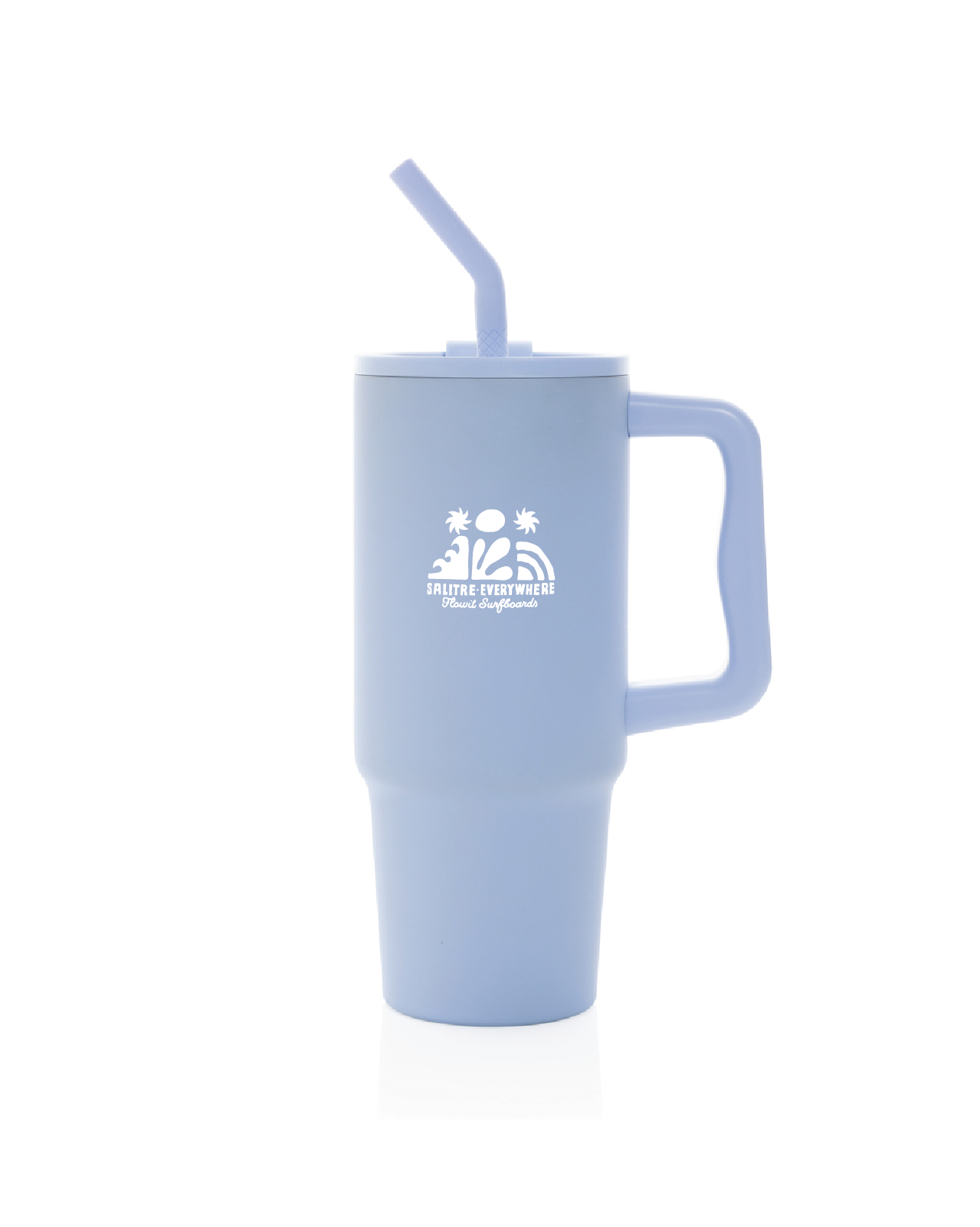 Vaso Flowit RCS De Acero Inoxidable Reciclado 900ml Azul Salitre