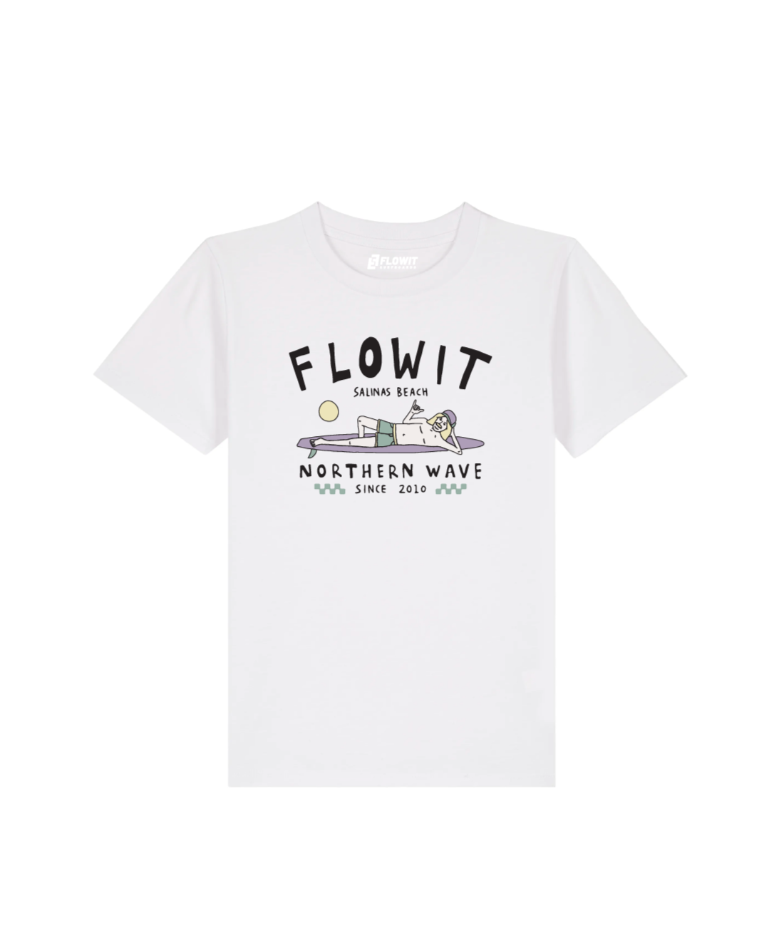 Camiseta Flowit Muchacho Infantil Blanco 3-13 años