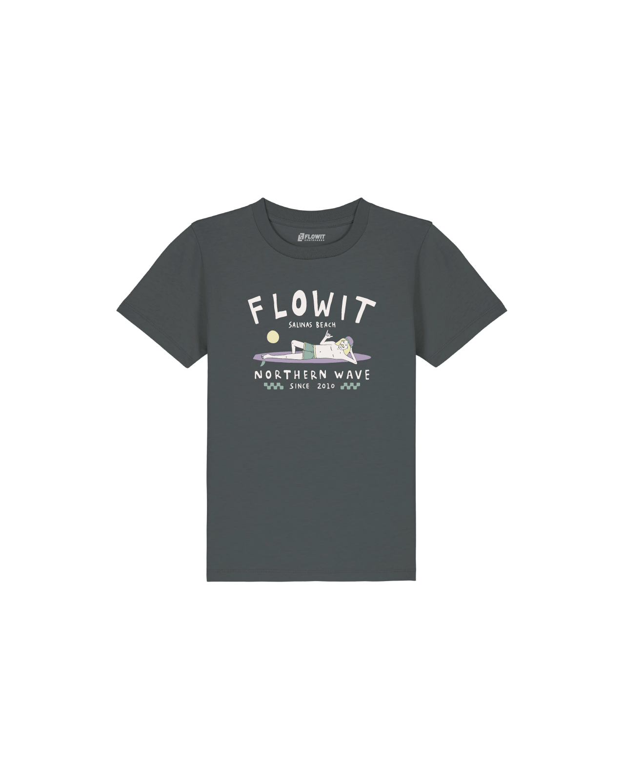 Camiseta Flowit Muchacho Infantil Gris 7-13 Años