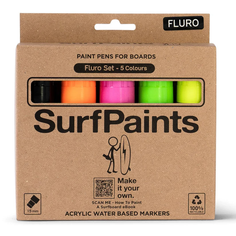 SurfPaints Fluor Roturalores De Pintura Acrílica 15 mm