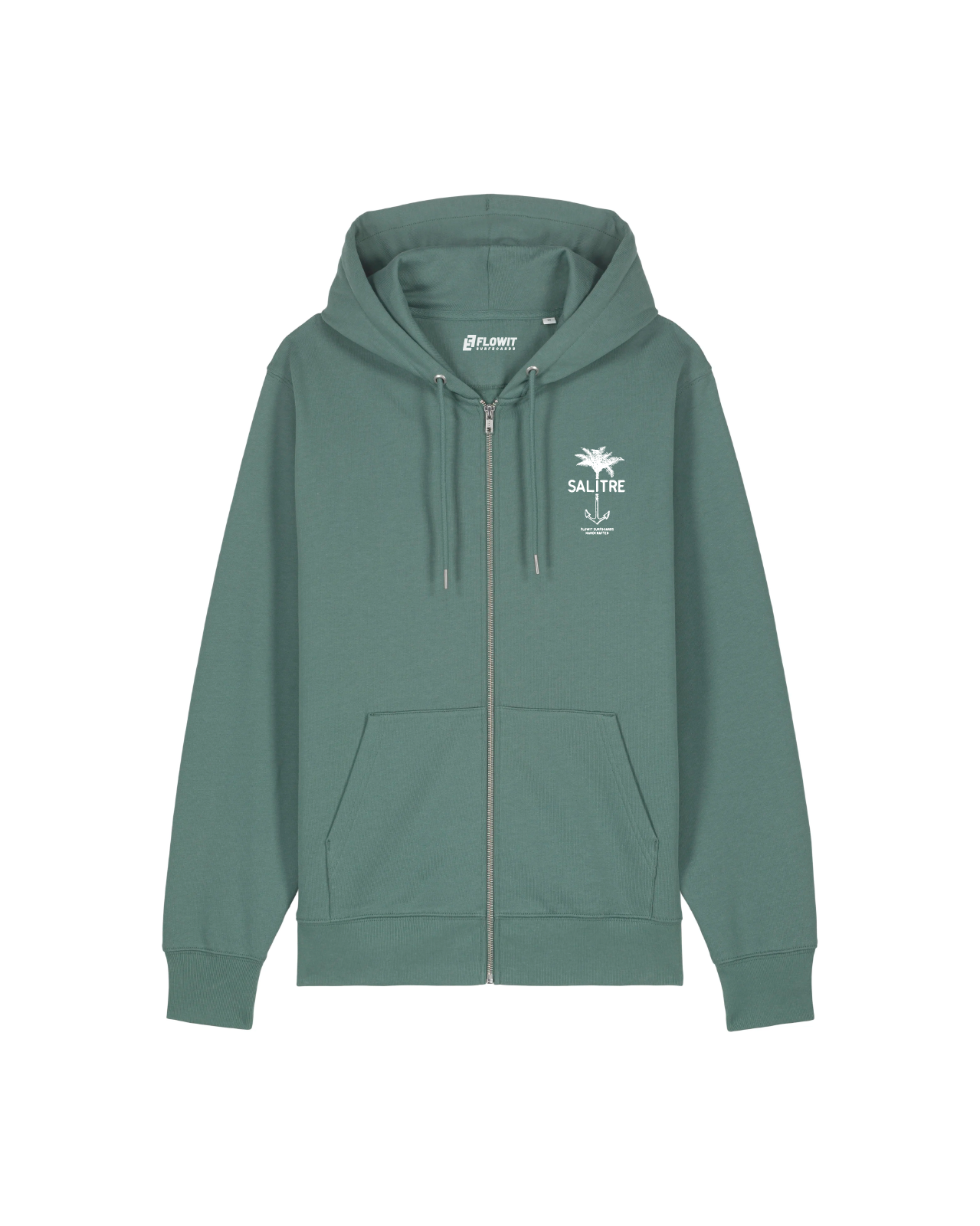 Sudadera De Cremallera Salitre Ancla Verde Unisex