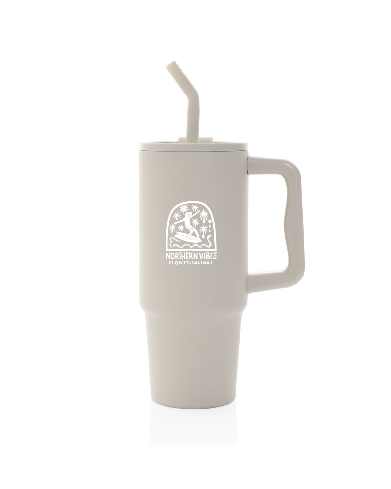 Vaso Flowit RCS De Acero Inoxidable Reciclado Beige 900ml