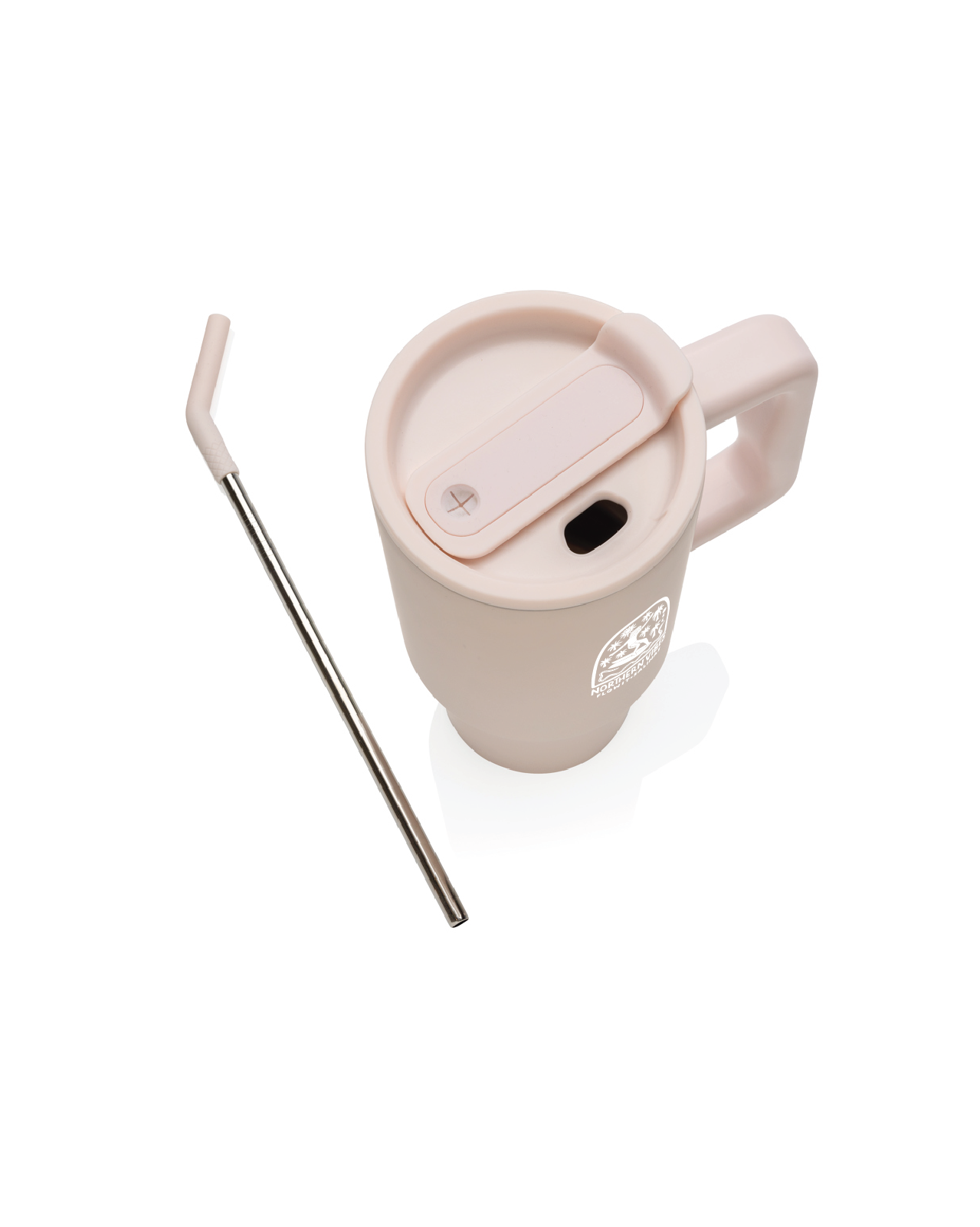 Vaso Flowit RCS De Acero Inoxidable Reciclado Rosa Nude 900ml