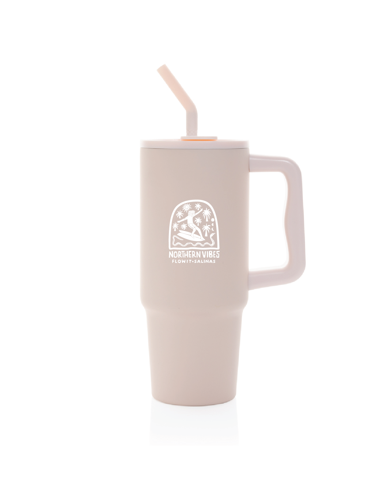 Vaso Flowit RCS De Acero Inoxidable Reciclado Rosa Nude 900ml