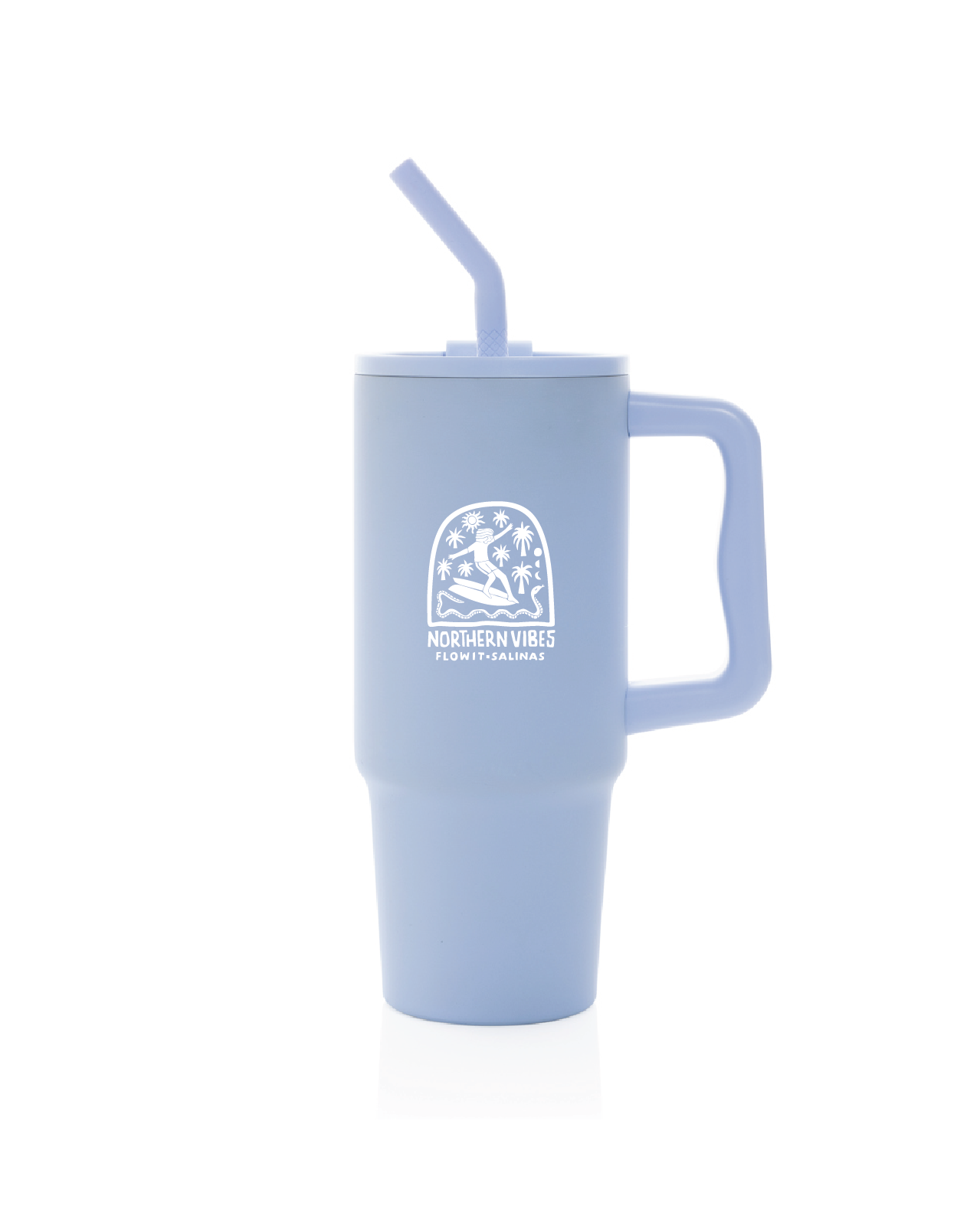 Vaso Flowit RCS De Acero Inoxidable Reciclado 900ml Azul