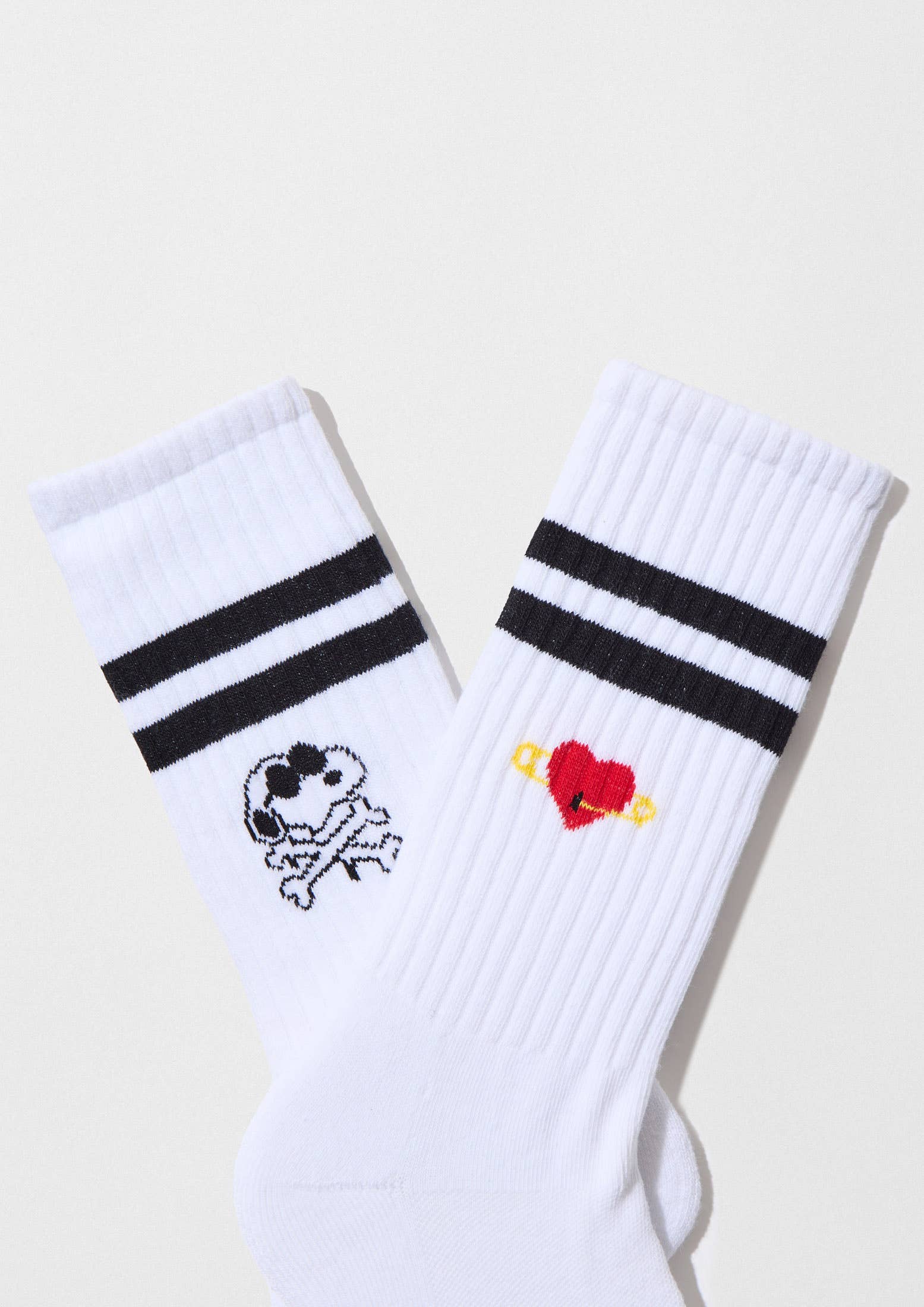 BeSnoopy Skull&Heart Street - 100% Organic Cotton Socks: Blanco / 41/46