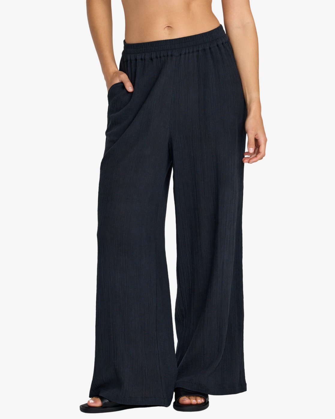 Pantalón RVCA De Cintura elástica NEW YUME WIDE negro