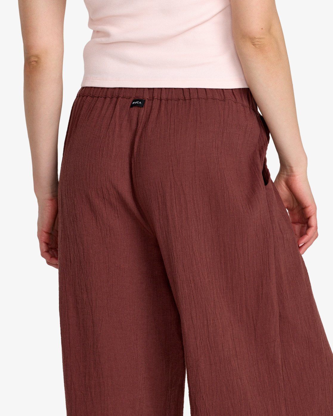 Pantalón RVCA De Cintura Elástica NEW YUME WIDE granate