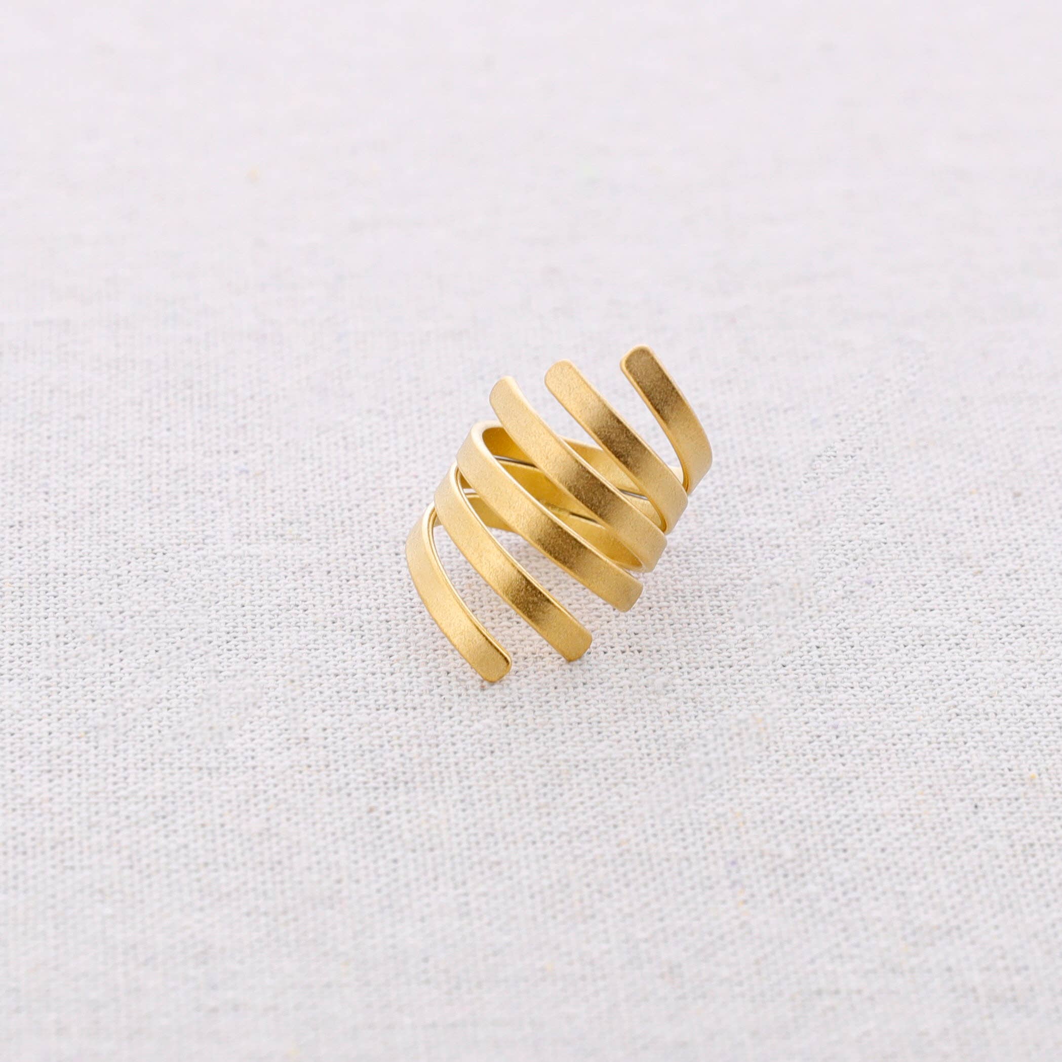 Anillo Acero Ramita: Dorado
