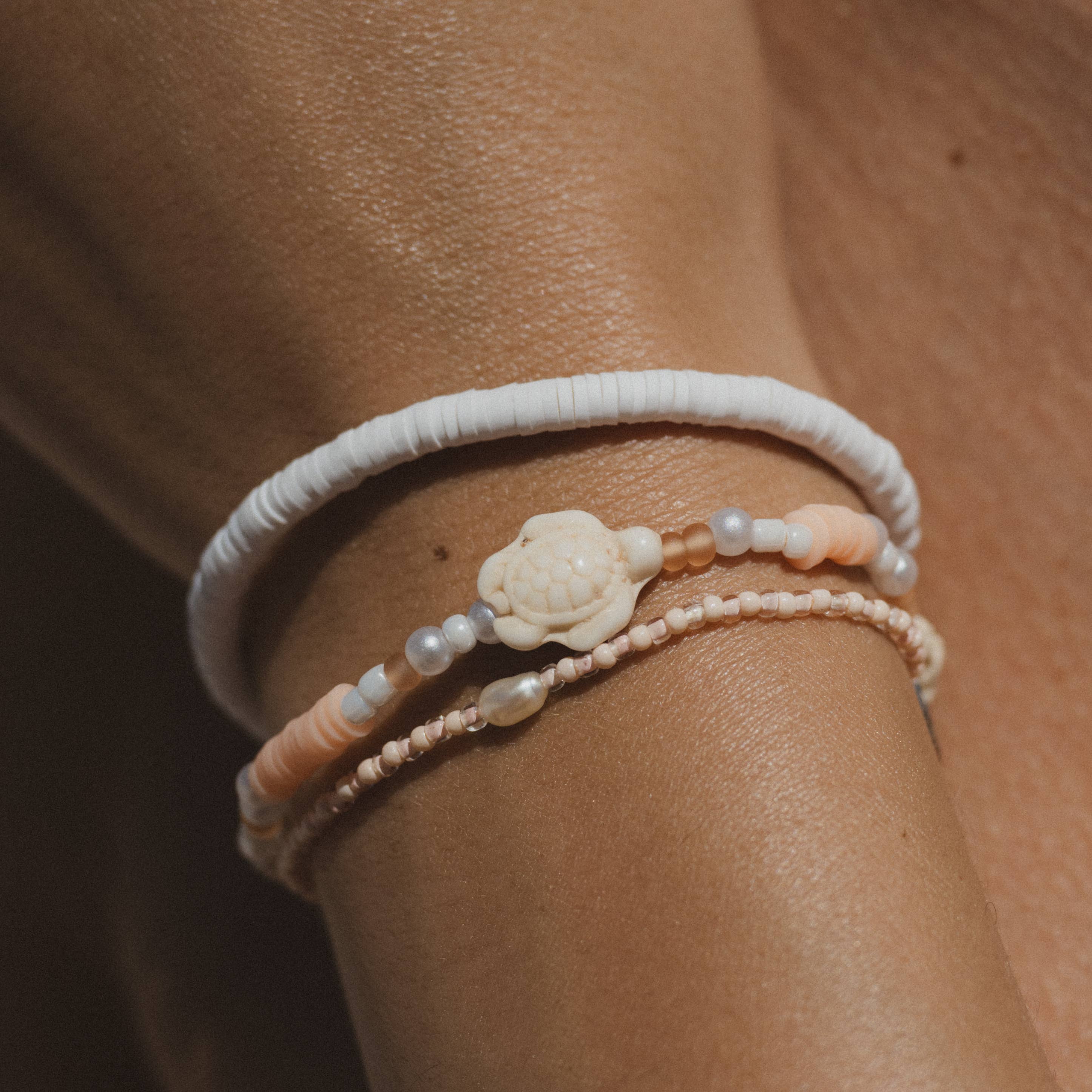 Set trío de pulseras Pineapple Island Acropora Naranja Ajustabla