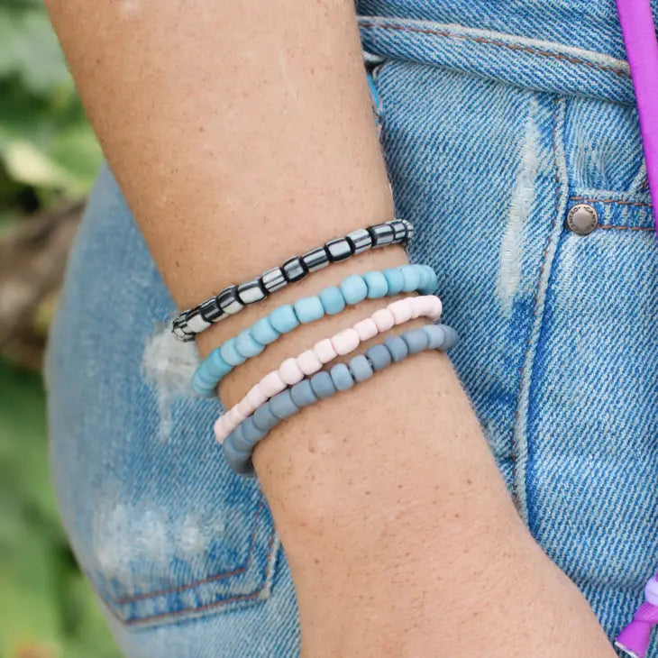 Pulsera De Perlas Labuan  Gris