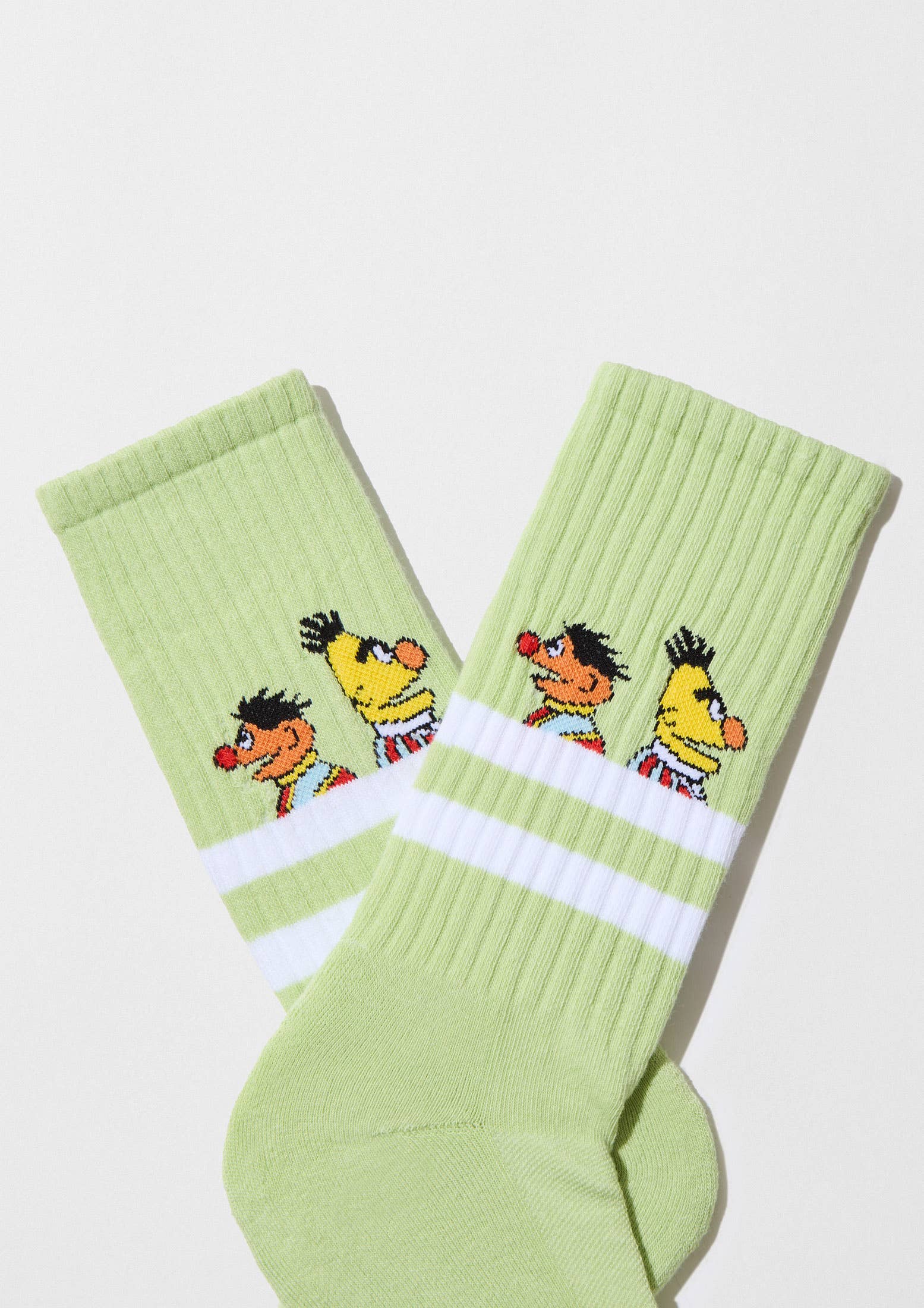 BeSesameStreet Epi & Blas Street - 100% Organic Cotton Socks: Verde / 41/46