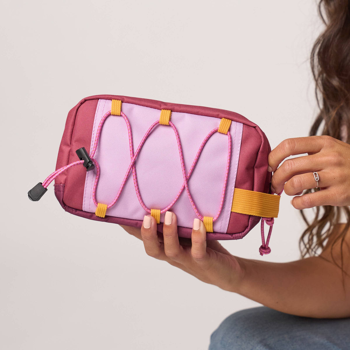 Neceser de poliéster reciclado - Violeta burdeos: Talla única