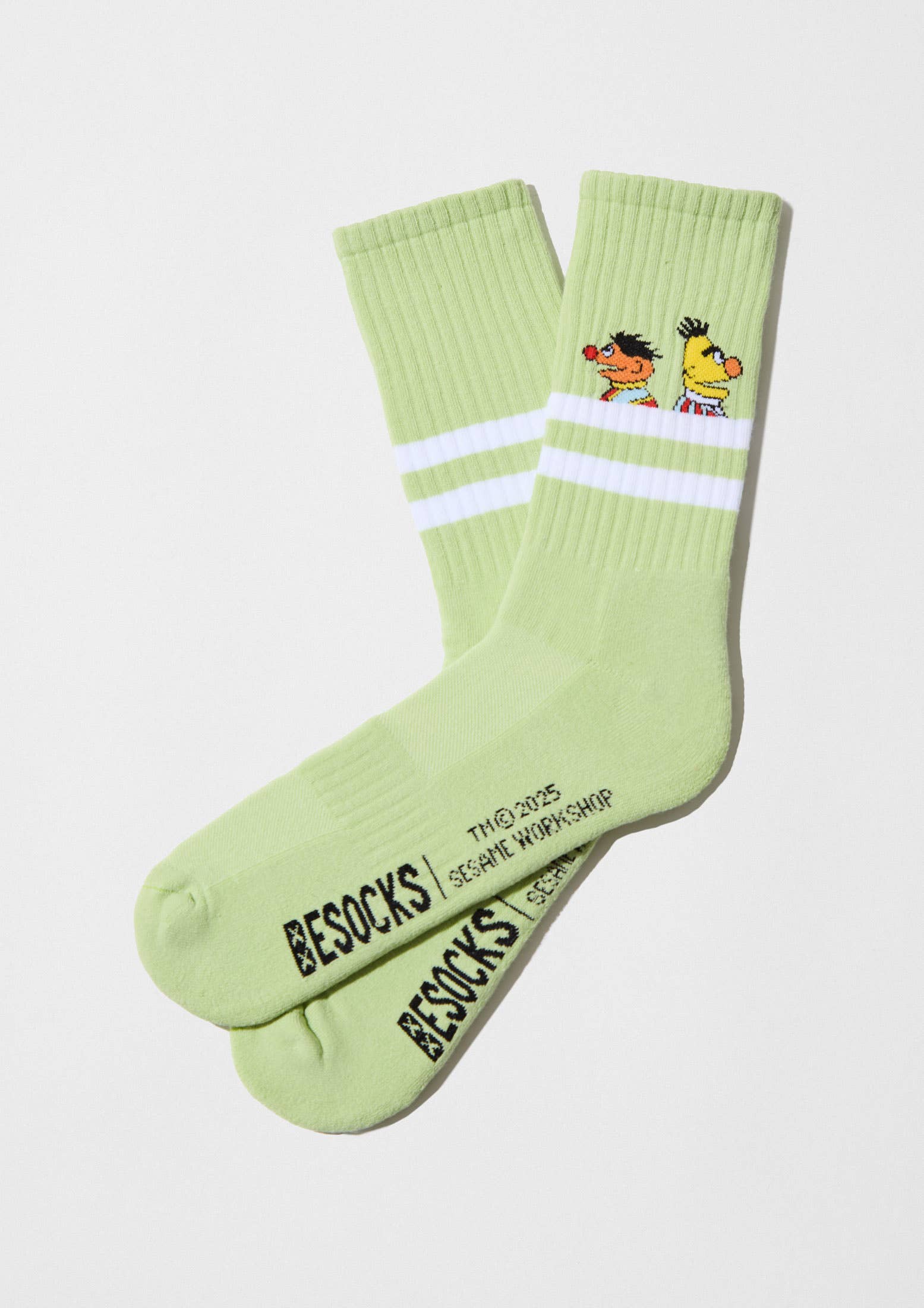 BeSesameStreet Epi & Blas Street - 100% Organic Cotton Socks: Verde / 36/40