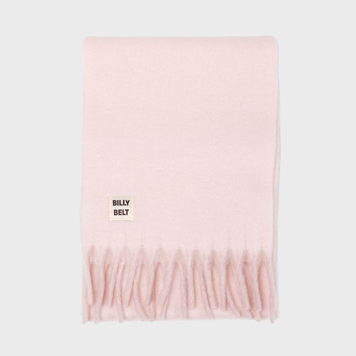 Bufanda ancha de lana mezclada - Rosa Claro