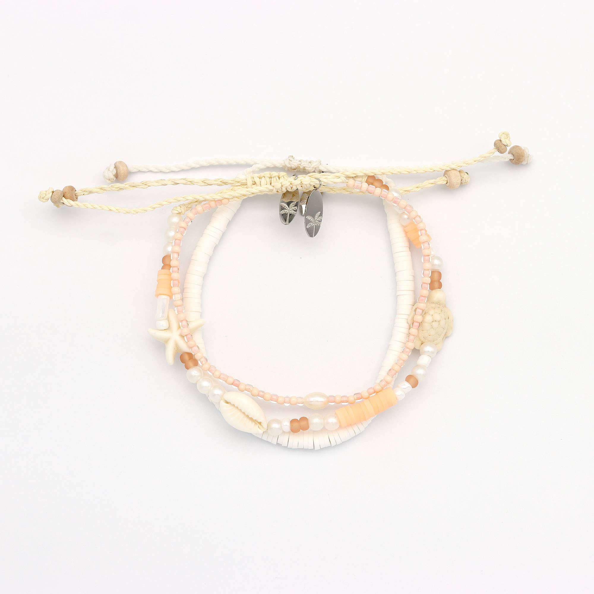 Set trío de pulseras Pineapple Island Acropora Naranja Ajustabla