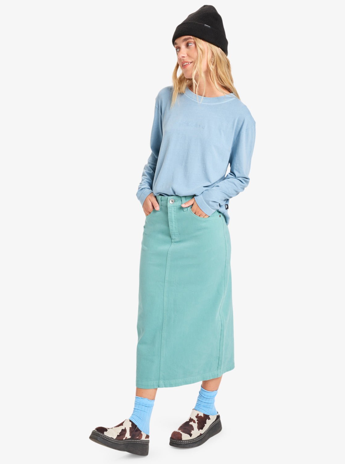 Quiksilver - Falda larga para mujer