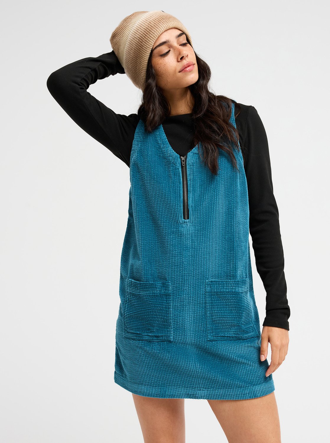 Mini Vestido Roxy Sin Mangas WILD TIDE De Pana Para Mujer