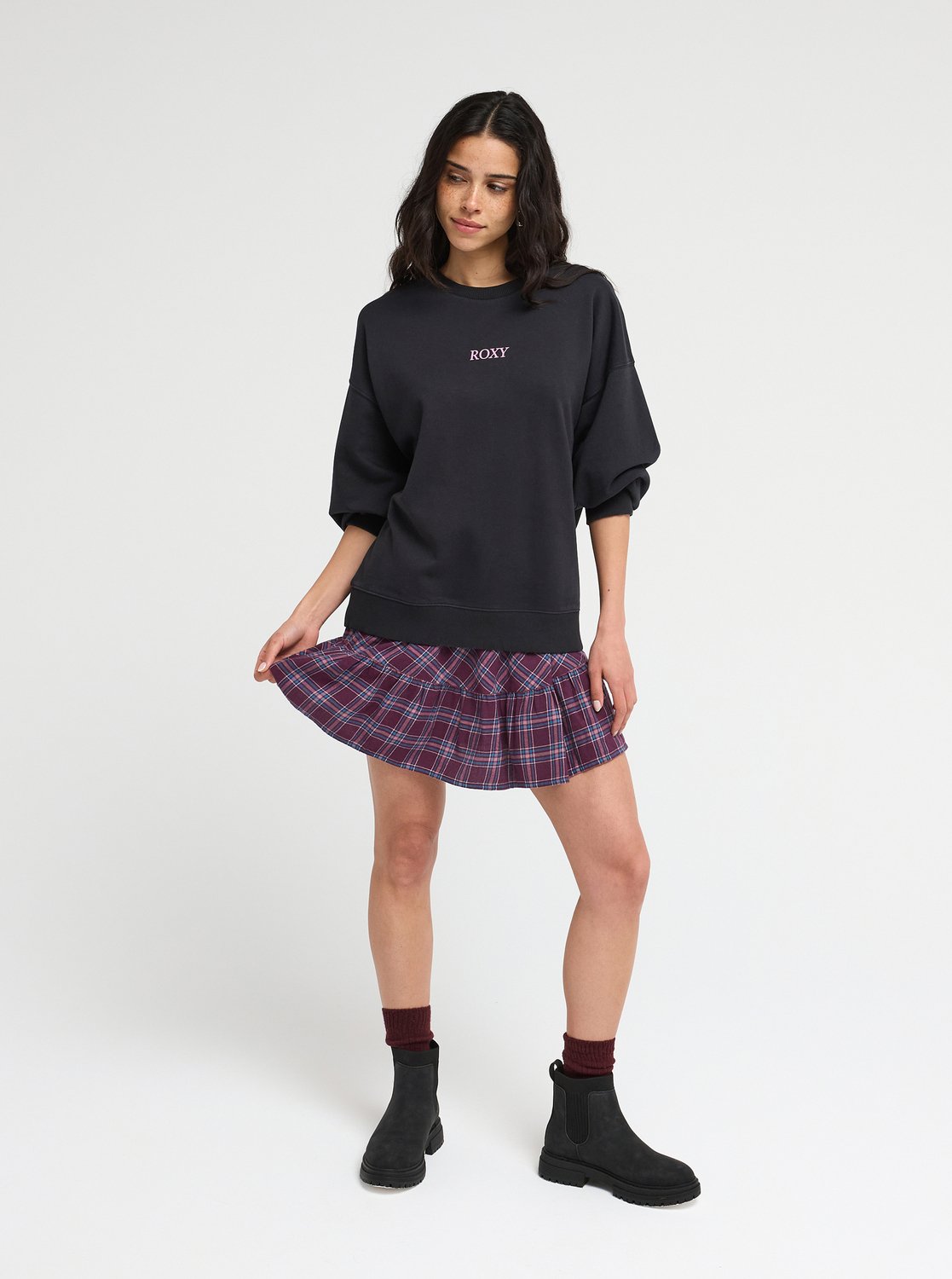 Minifalda Roxy Remix Rebel Morado Para Mujer