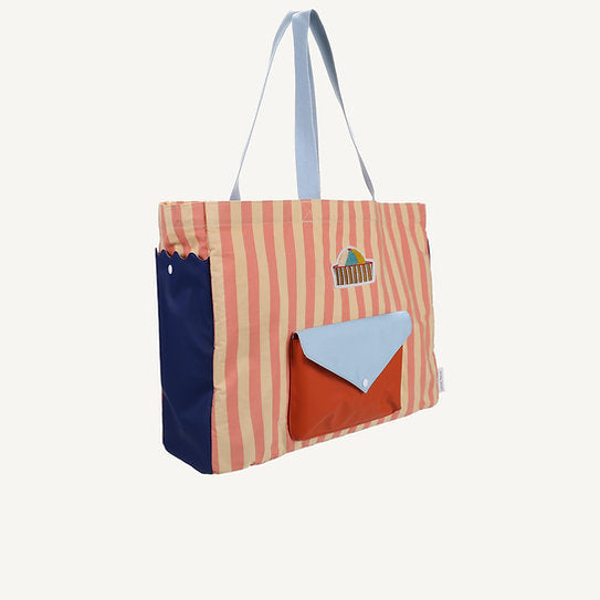 Bolsa Sticky Lemon Shopper • Coral Pink + Sandy Yellow  • Wonders of the Deep Sea