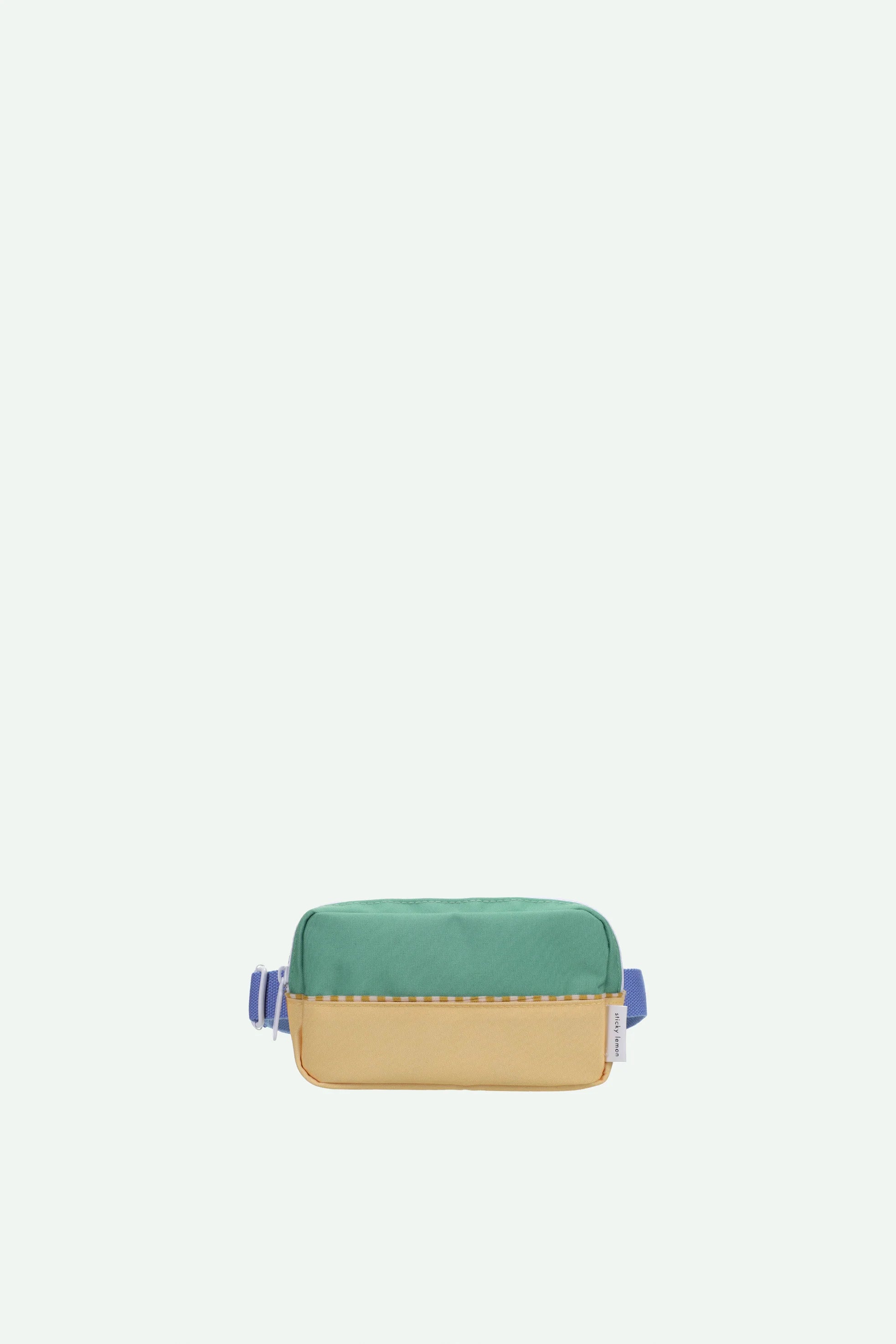 fanny pack | colourblocking | aquatic green + sandy yellow
